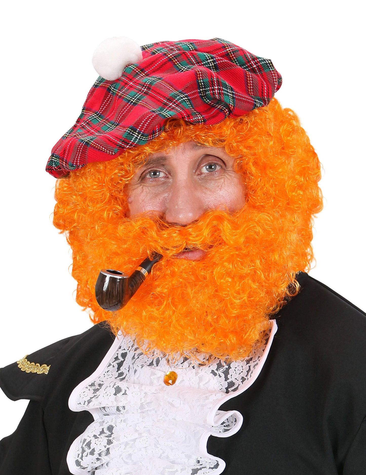 Oranžová skotská paruka pro muže