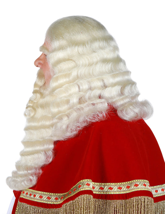 Profesionální paruka a vousy pro svatého Mikuláše z jačí srsti