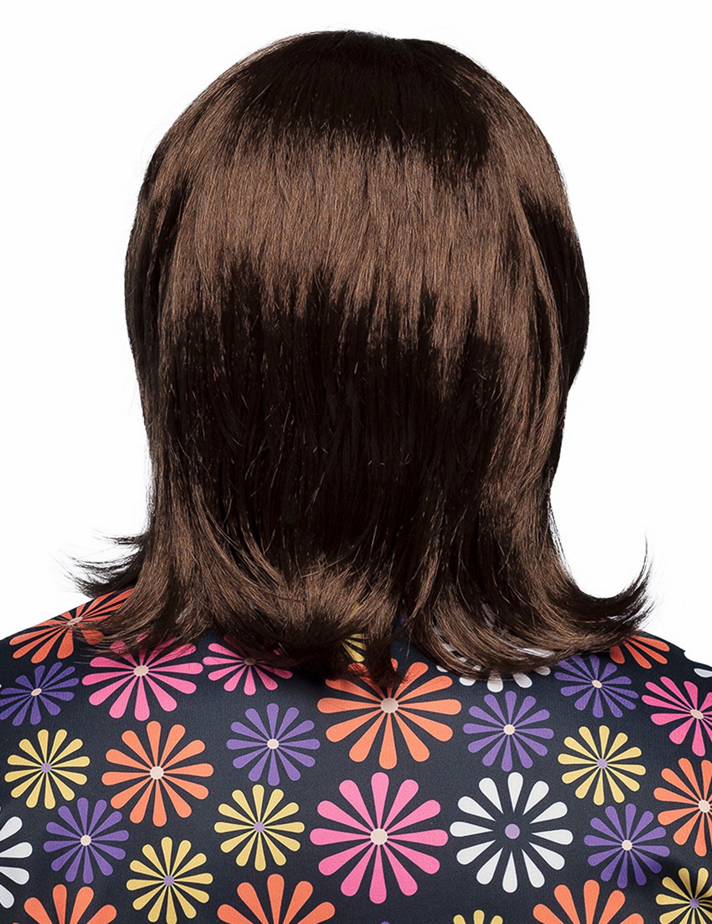 Hnědá paruka a knír pro muže