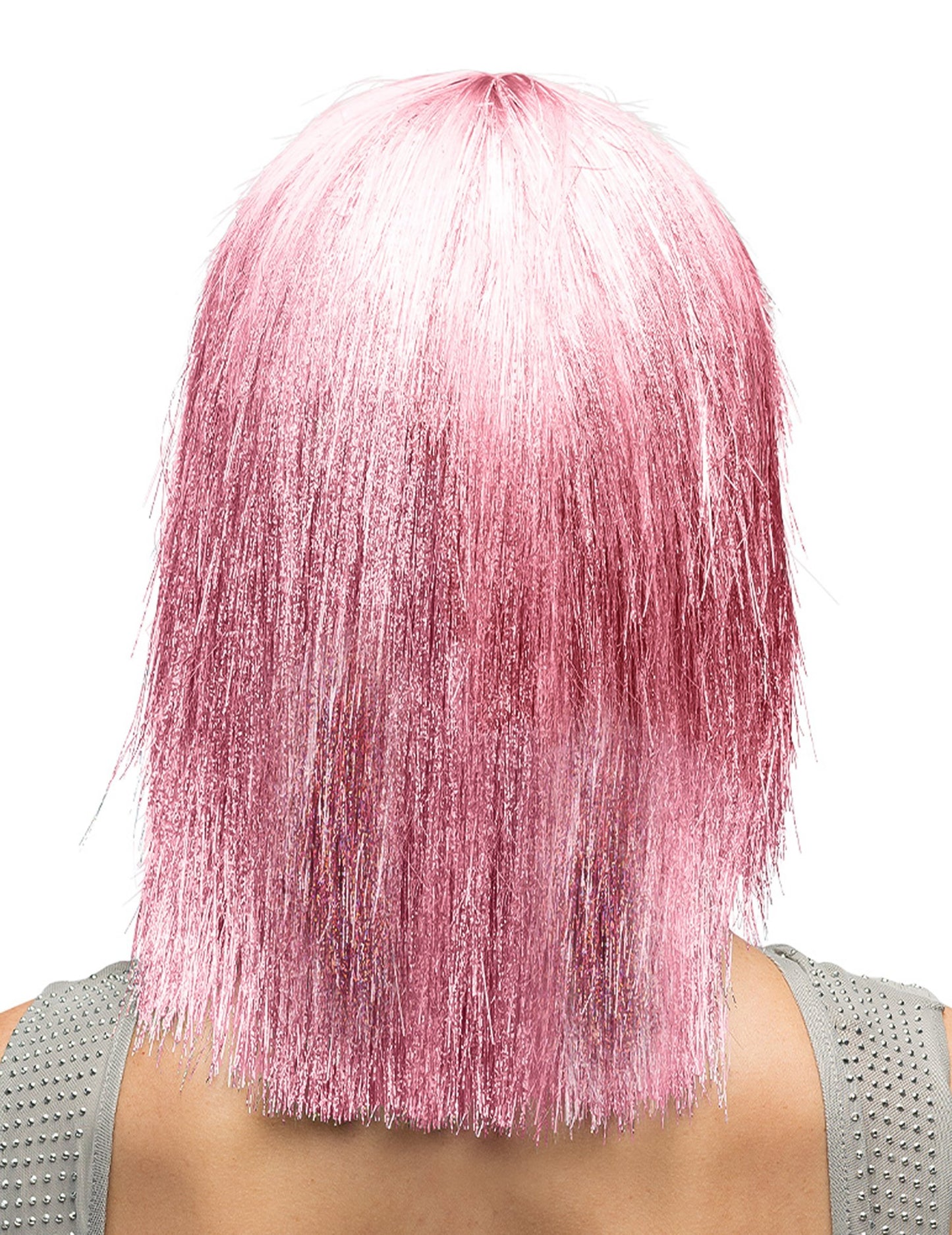Dámská duhově růžová paruka