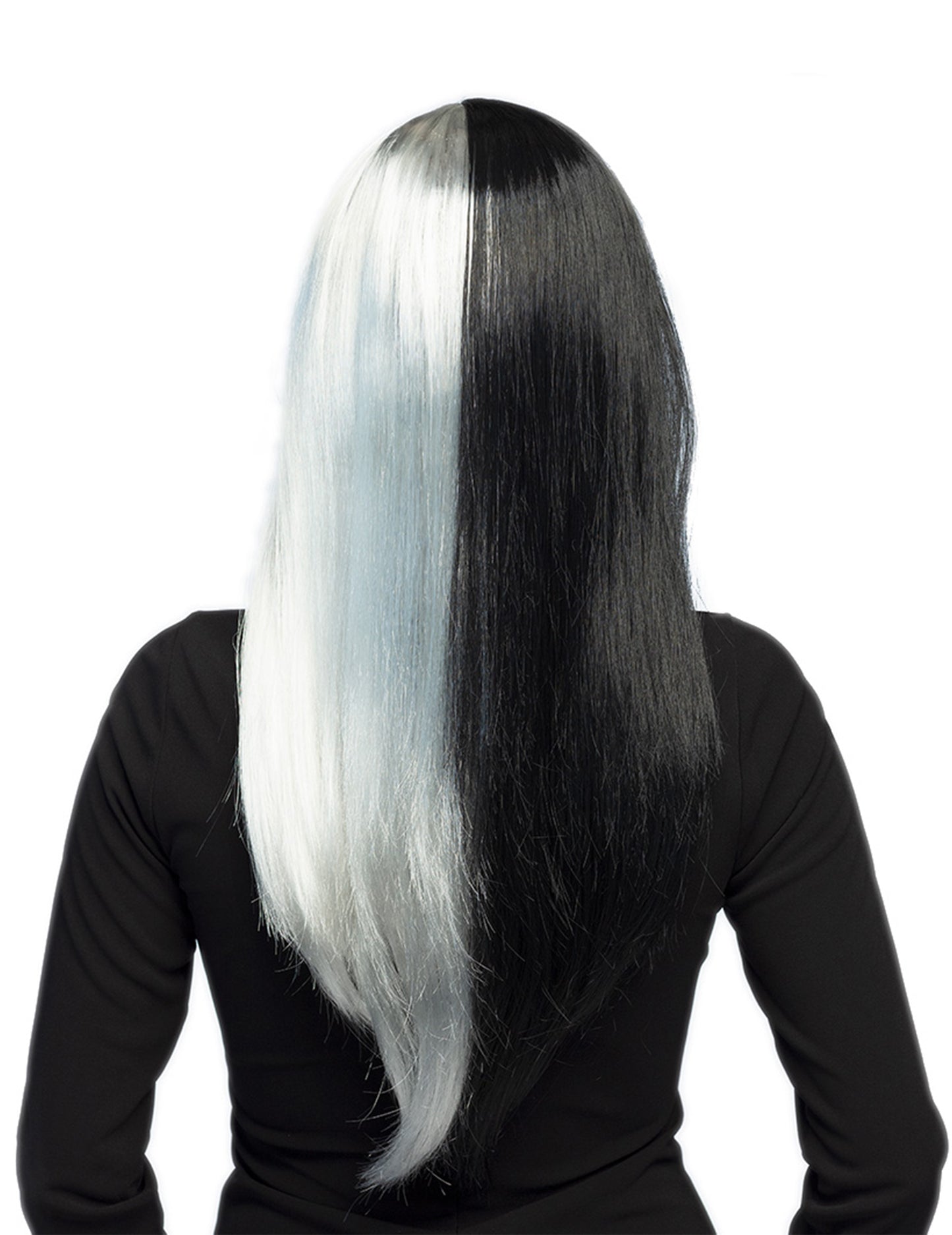 Černobílá rovná paruka pro ženy