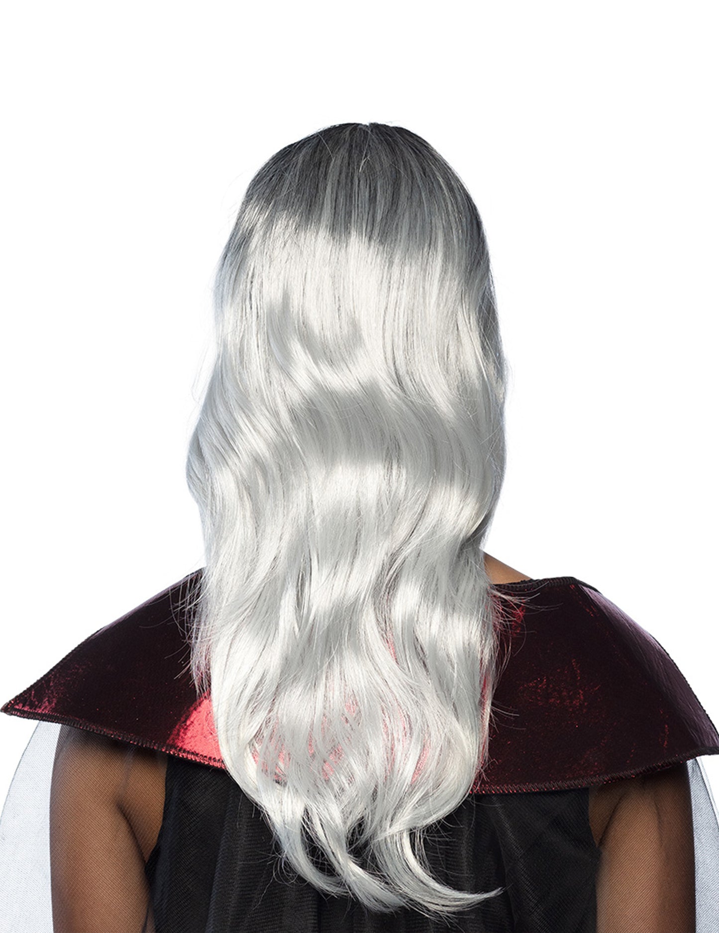 Dlouhá bílošedá paruka pro dospělé s motivem Halloweenu