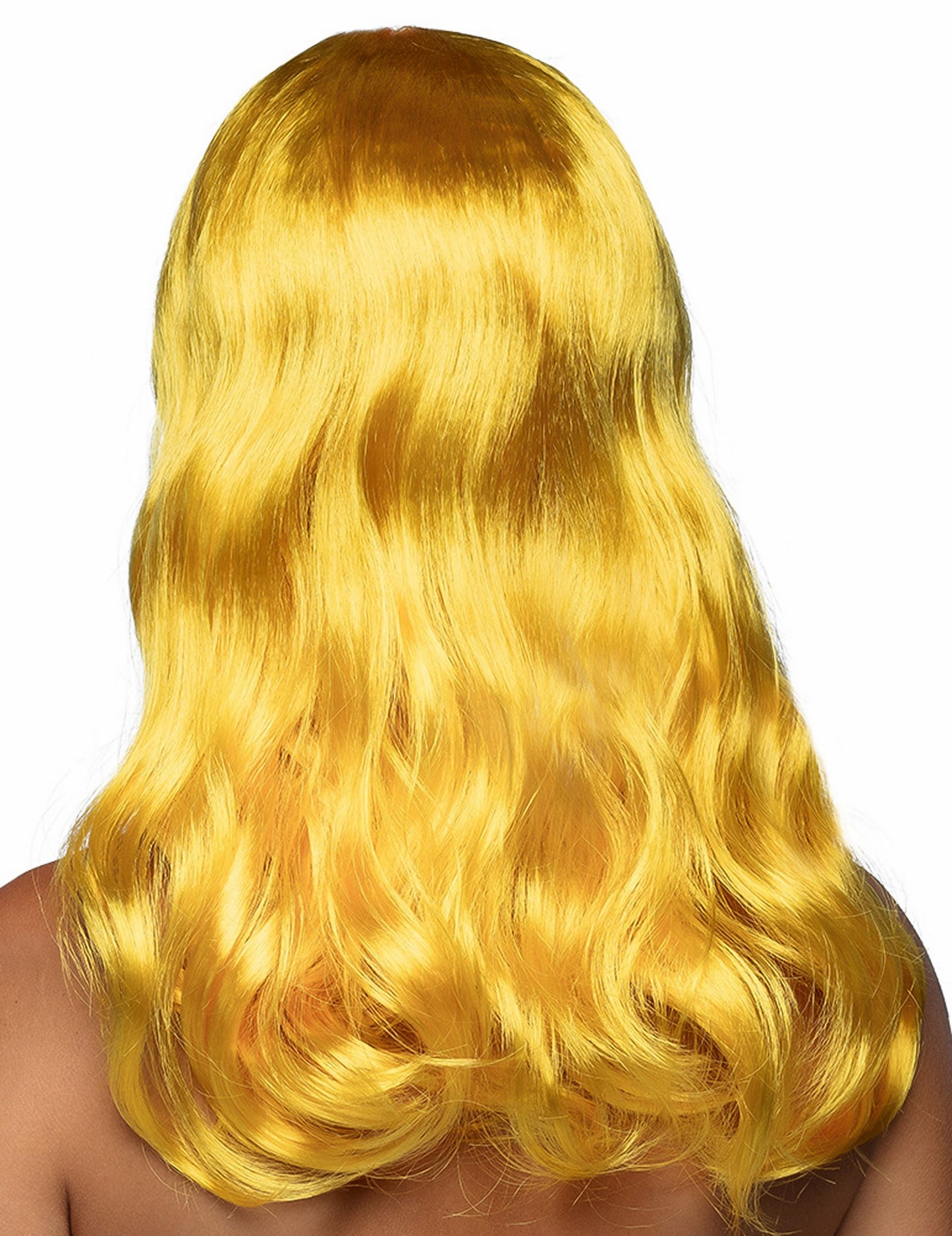Dlouhá žlutá paruka pro ženy