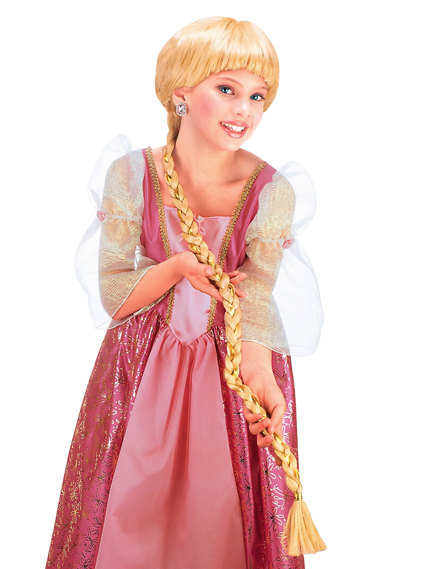 Dlouhá zapletená paruka pro dívky