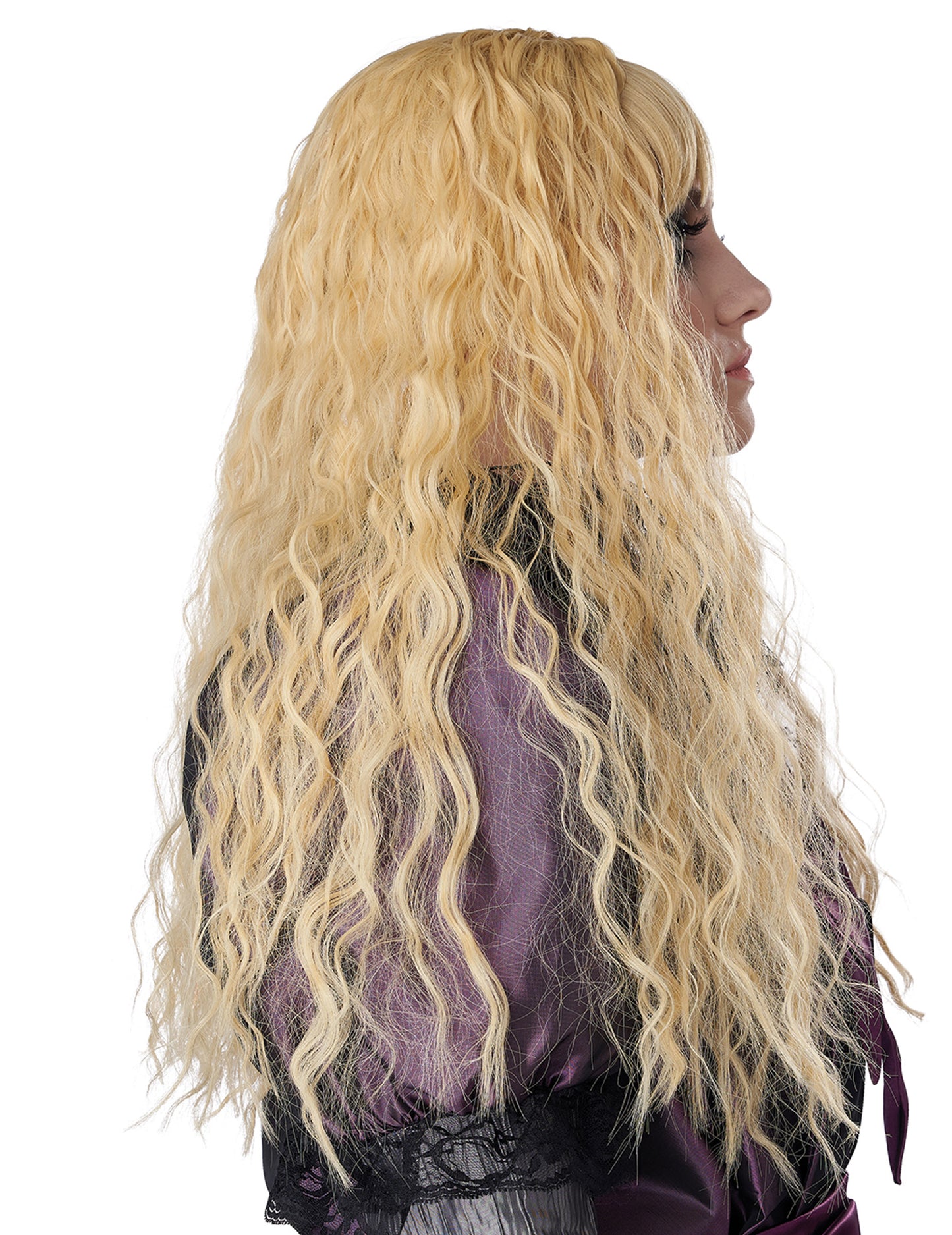 Dlouhá vlnitá blond dětská paruka