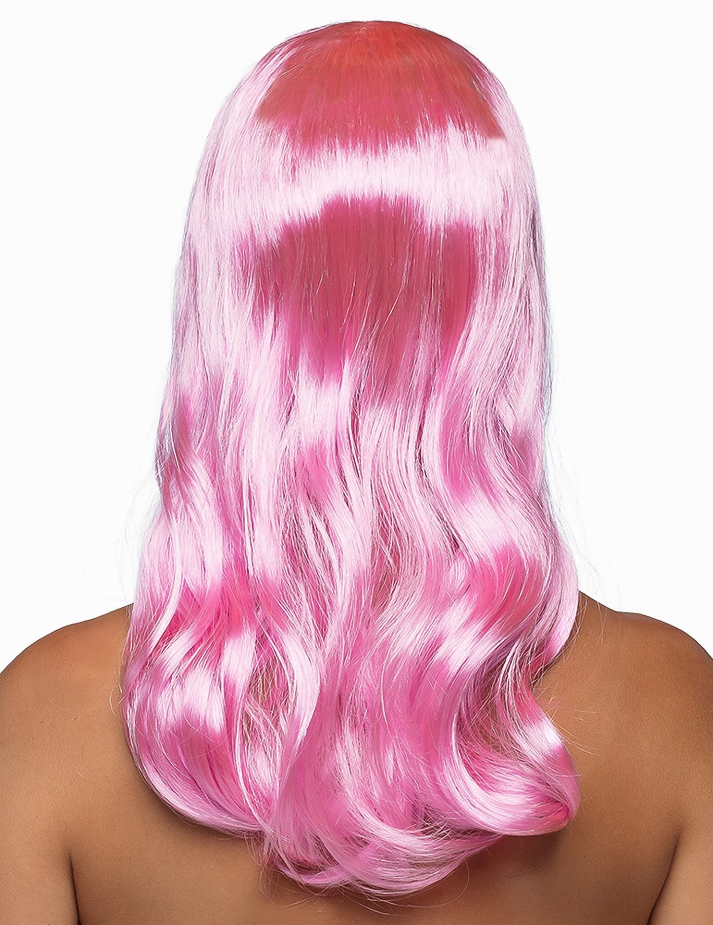 Dlouhá světle růžová paruka pro ženy