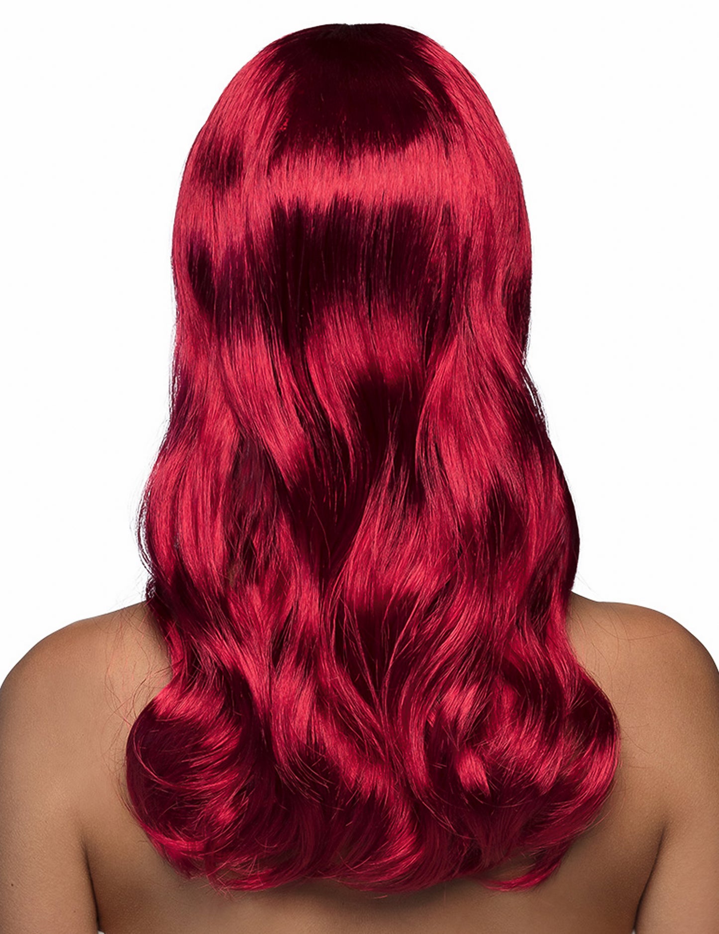 Dlouhá tmavě červená paruka pro ženy