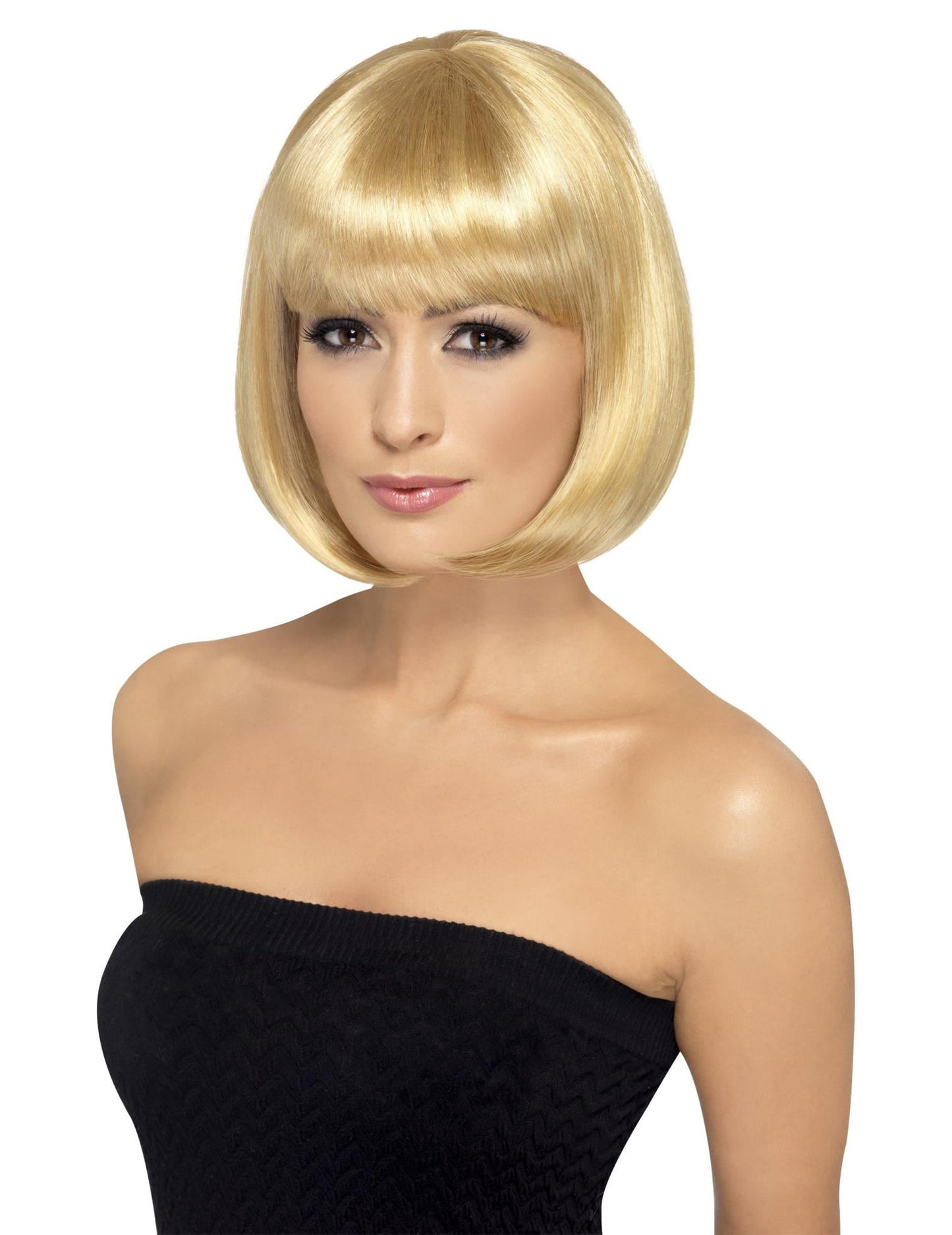 Luxusní krátká blond paruka bob s ofinou pro ženy