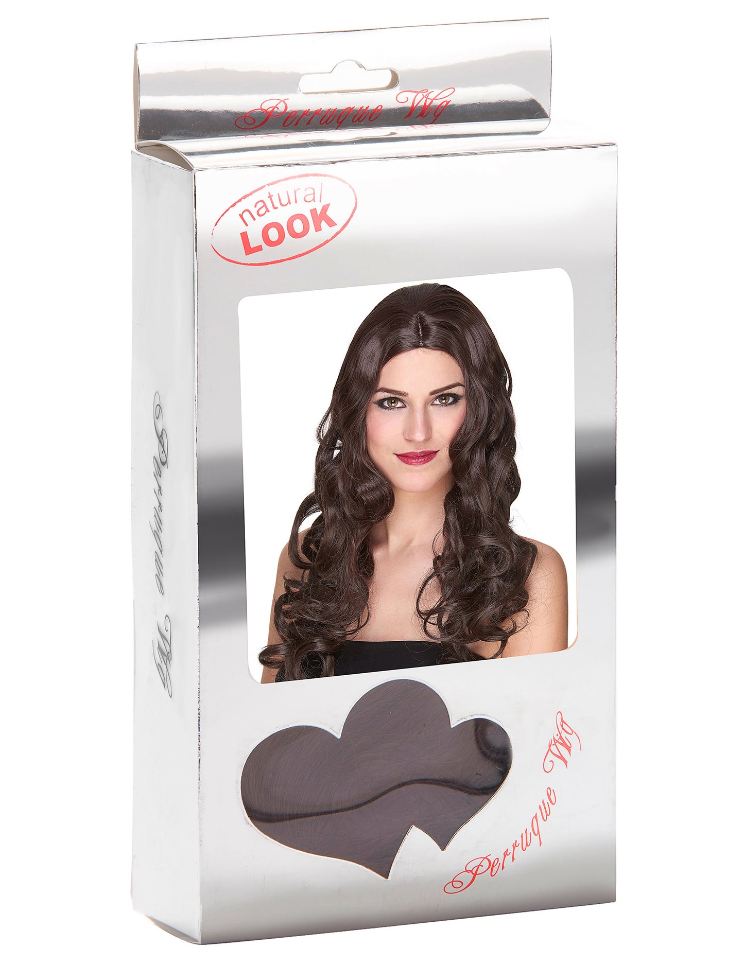 Luxusní dlouhá kudrnatá hnědá paruka pro ženy - 251 g