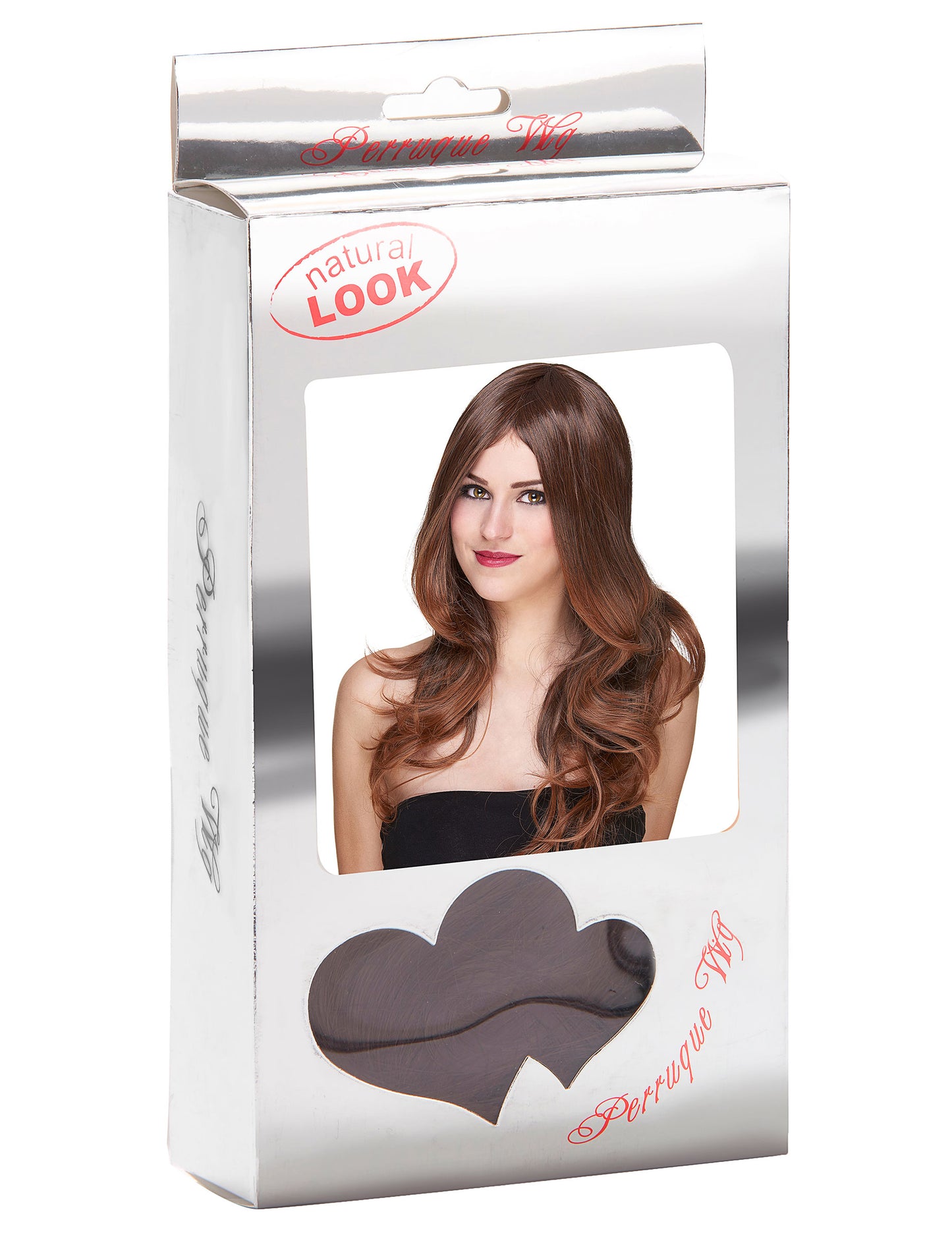 Luxusní dlouhá hnědá paruka pro ženy