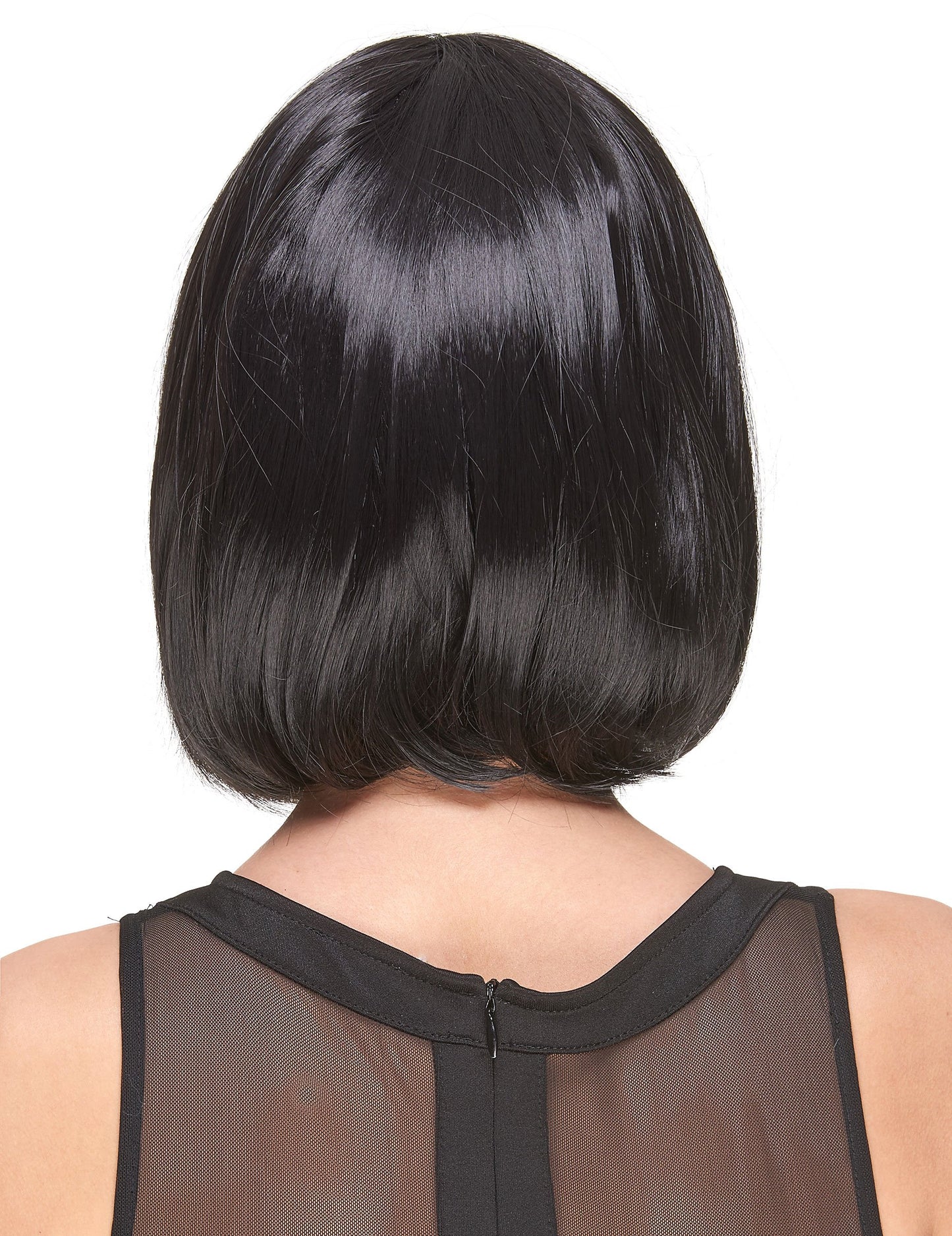 Luxusní černá paruka bob s ofinou pro ženy