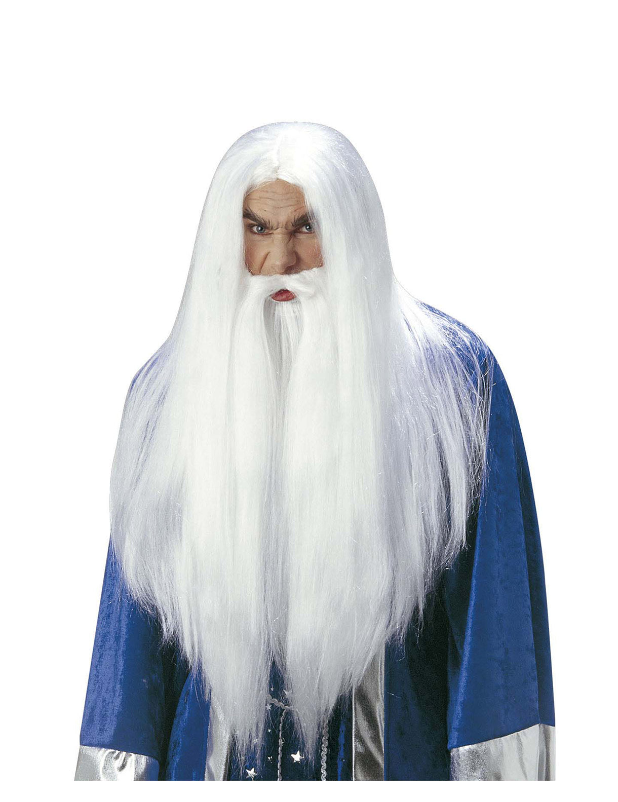 Paruka kouzelníka s vousy pro dospělé