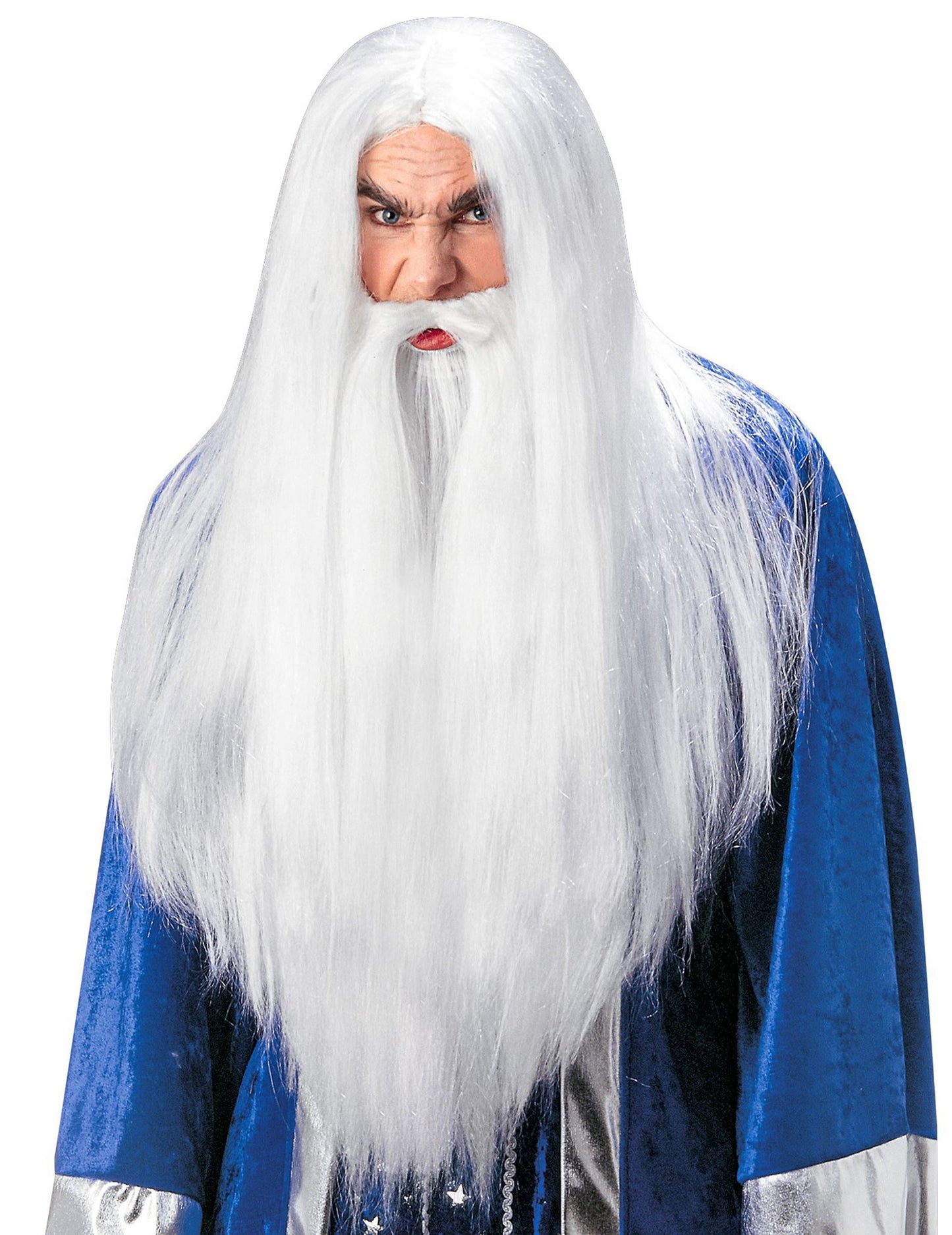 Paruka kouzelníka s vousy pro dospělé