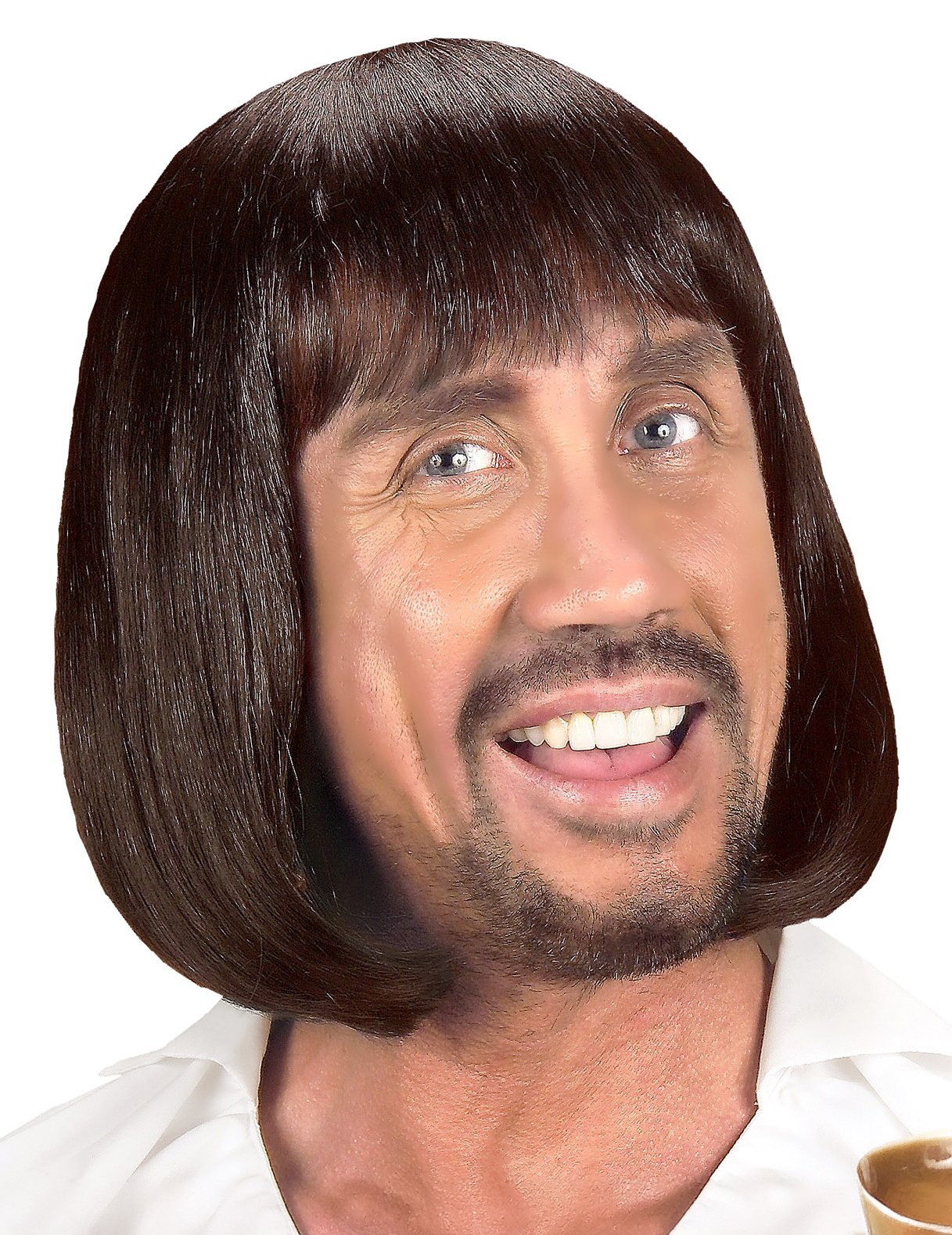 Pánská středověká hnědá paruka