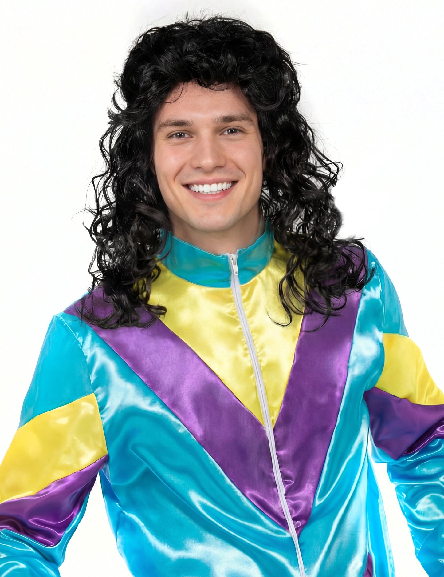 Pánská kudrnatá paruka Mullet