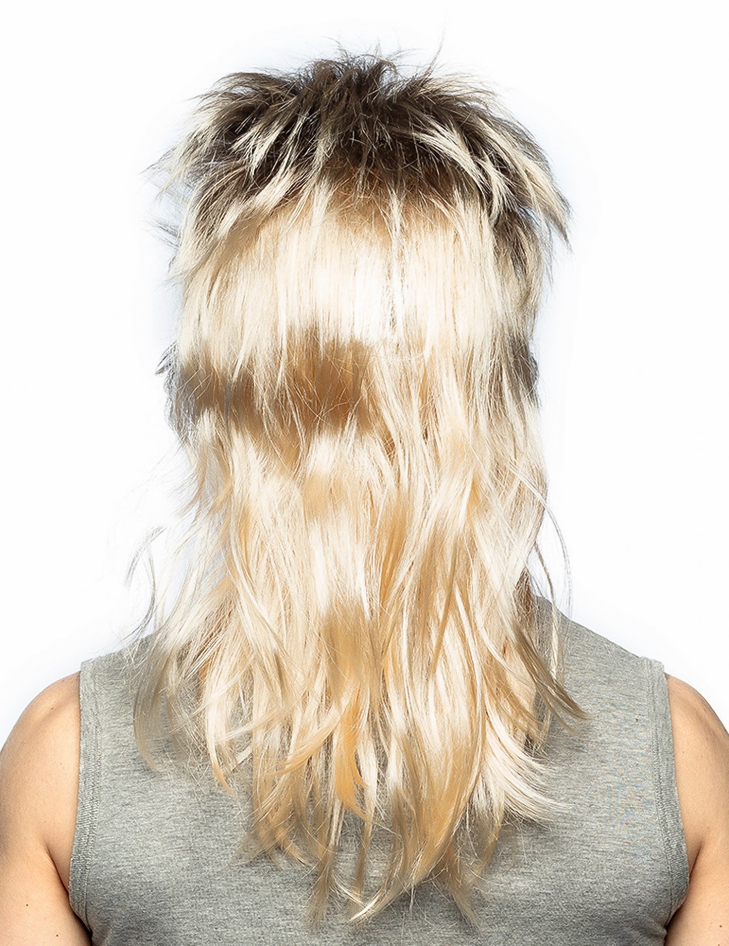 Pánská blond paruka s pop-rockovým vzorem