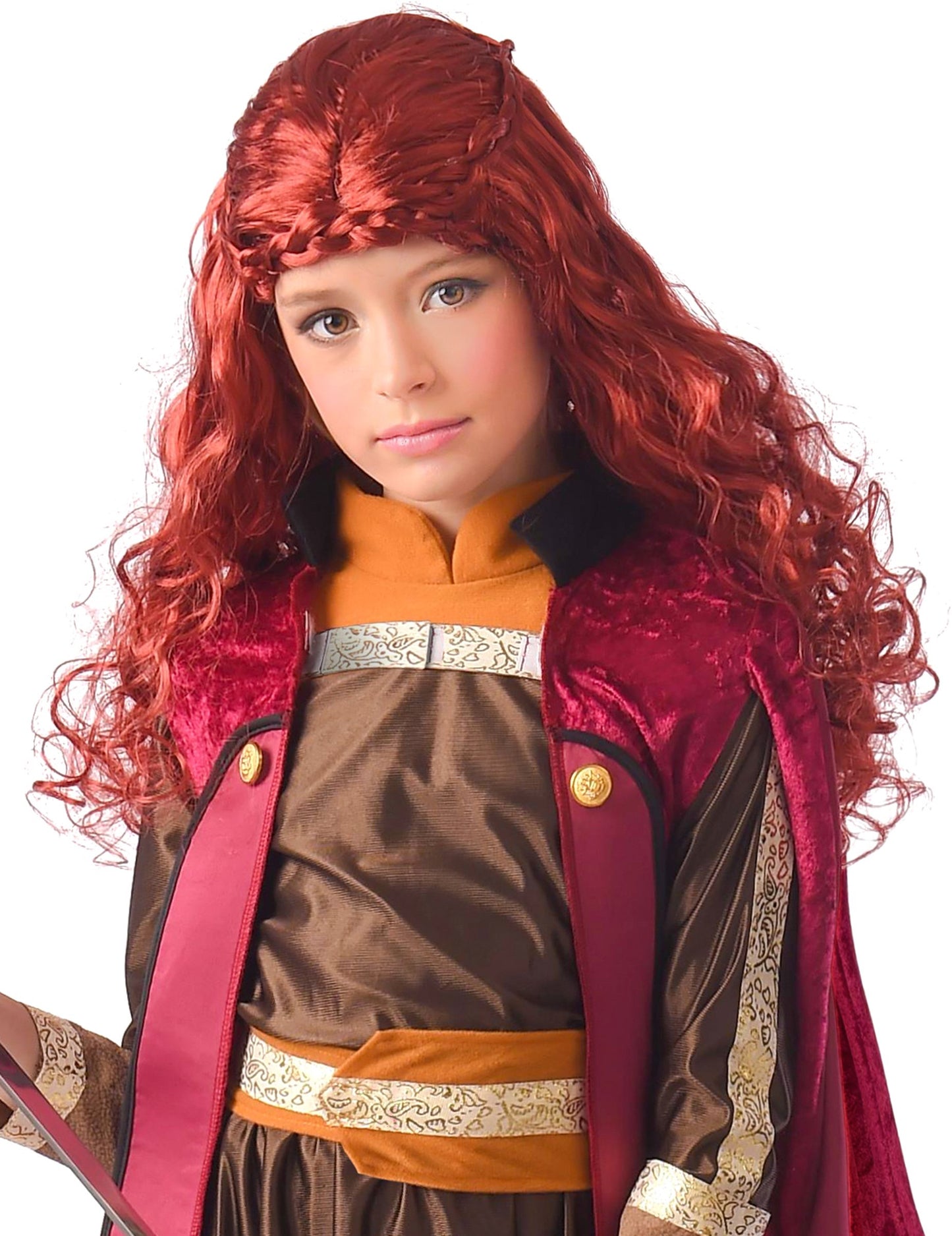 Vínová princeznovská paruka pro dívky z dalekého severu