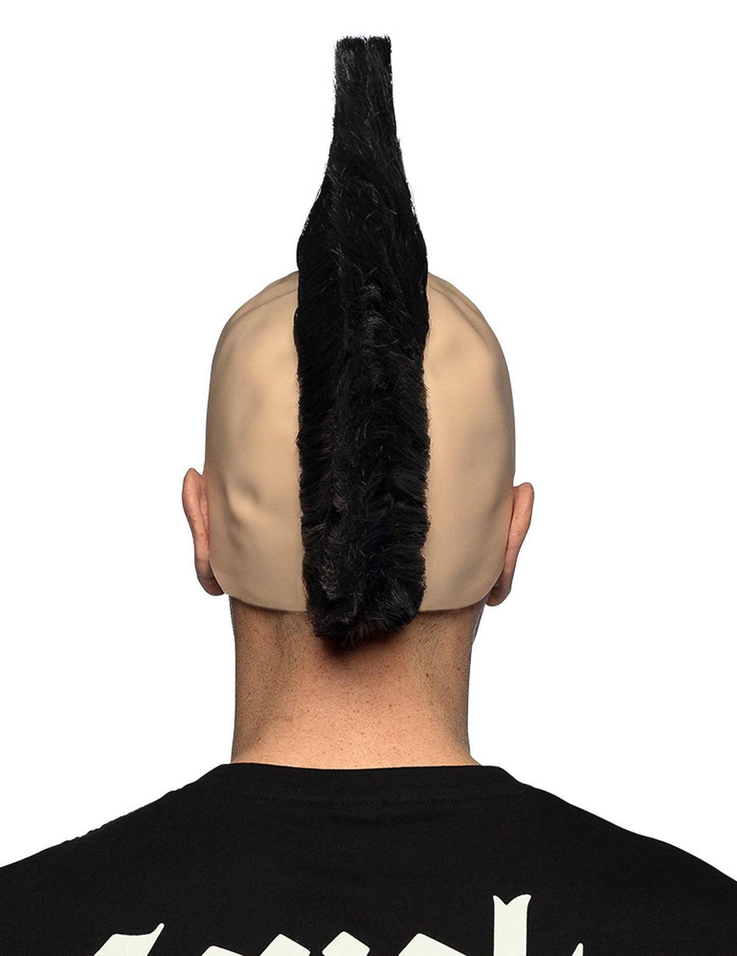 Zadní pohled na punkovou paruku s holou lebkou pro muže