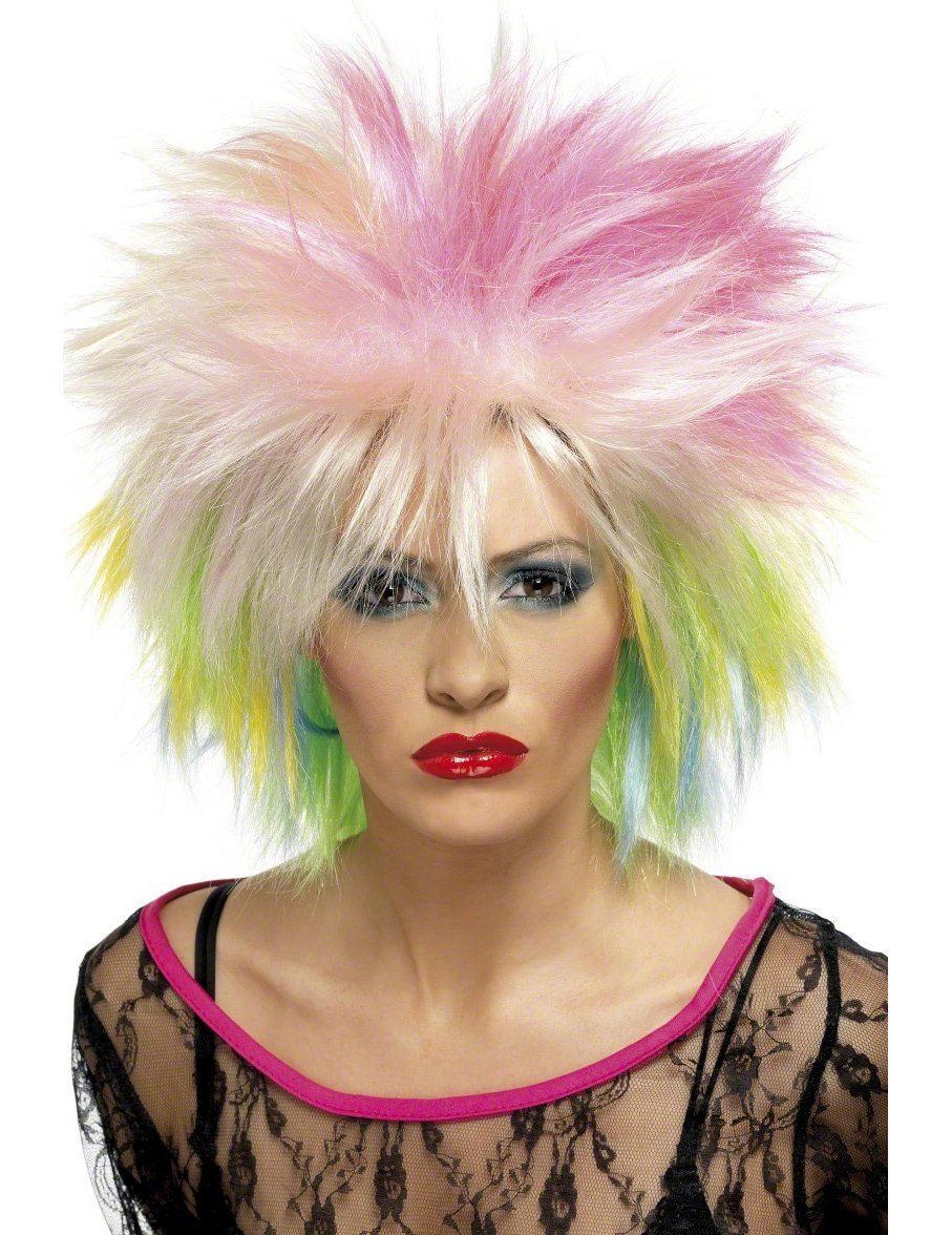 Dámská punková vícebarevná krátká paruka