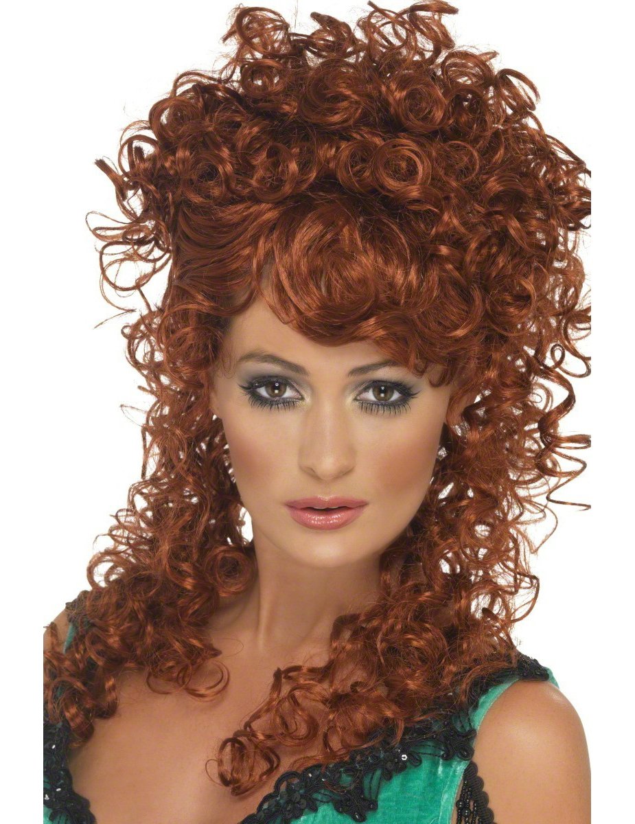 Dámská kudrnatá zrzavá paruka