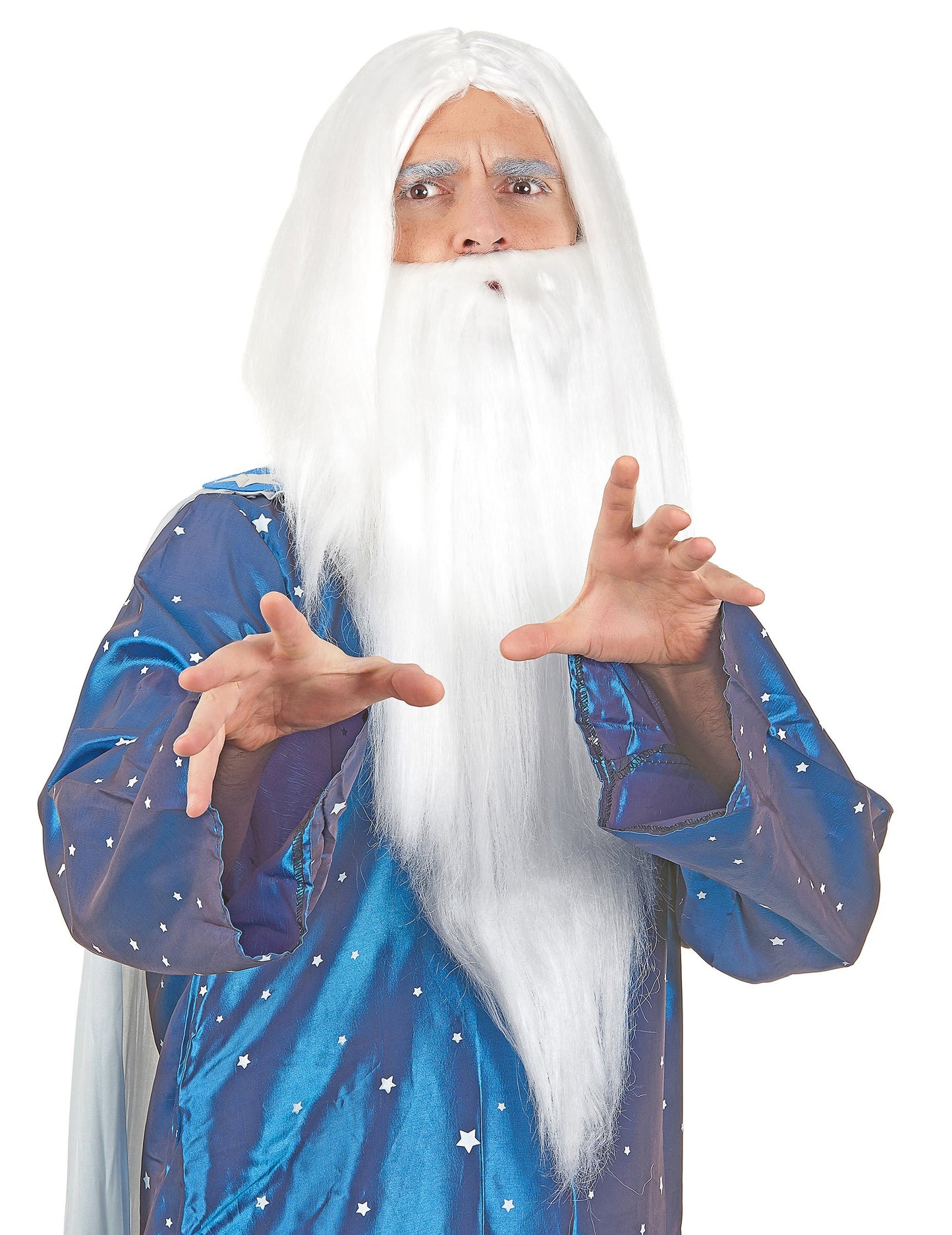 Pánská paruka s vousy a kouzelnickým vzorem