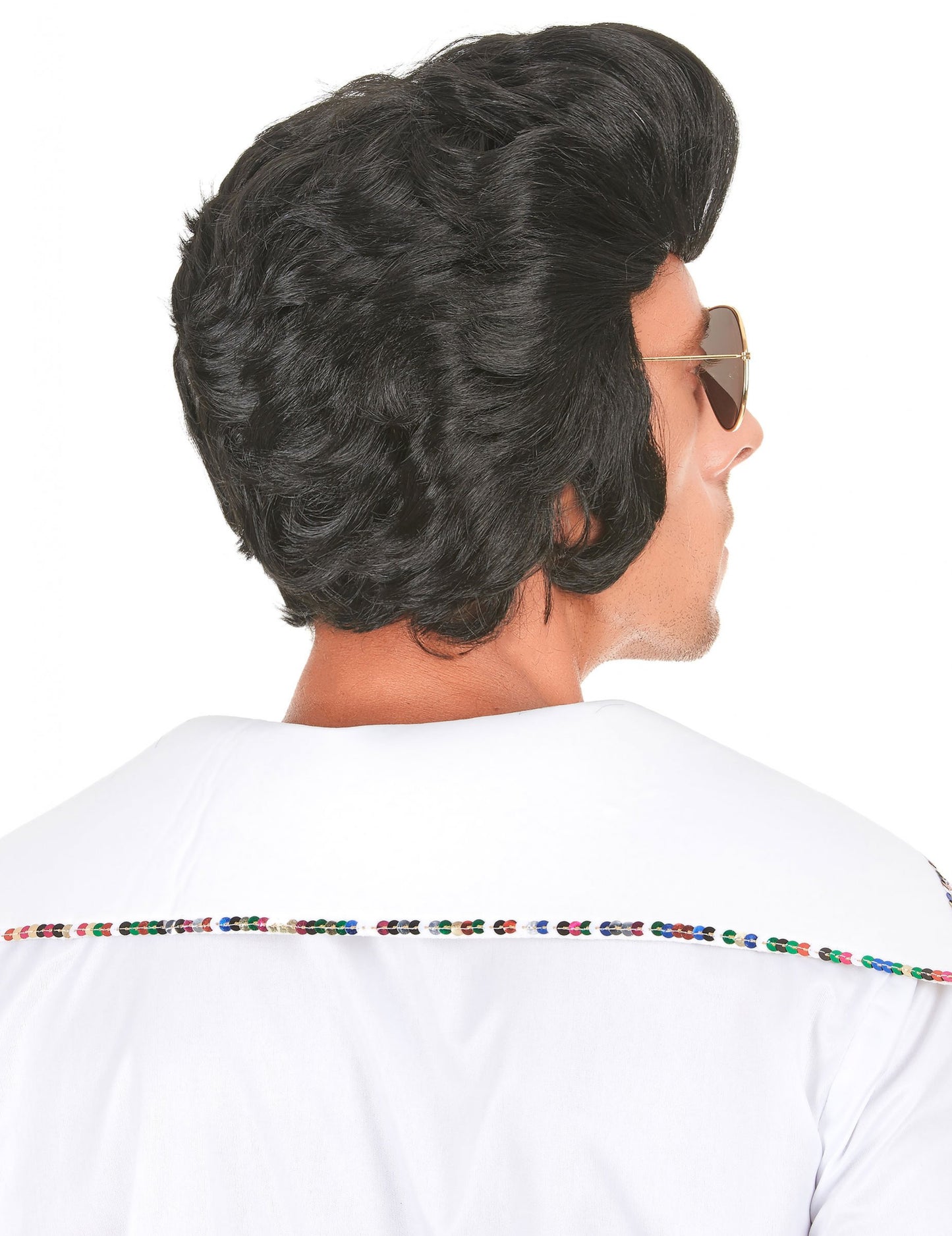 Pánská paruka s motivem rockové hvězdy