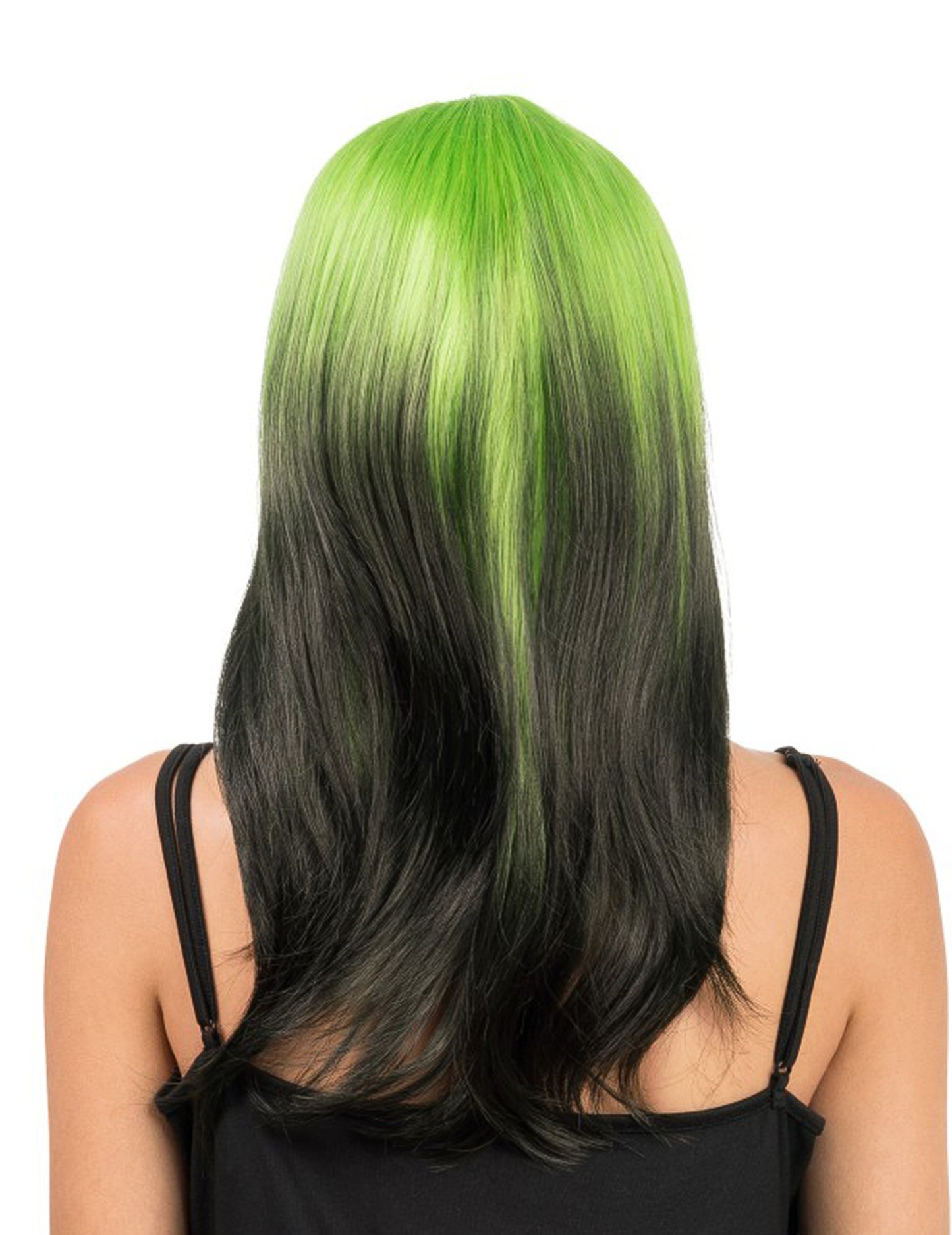 Perruque tie and dye vert et noir adulte