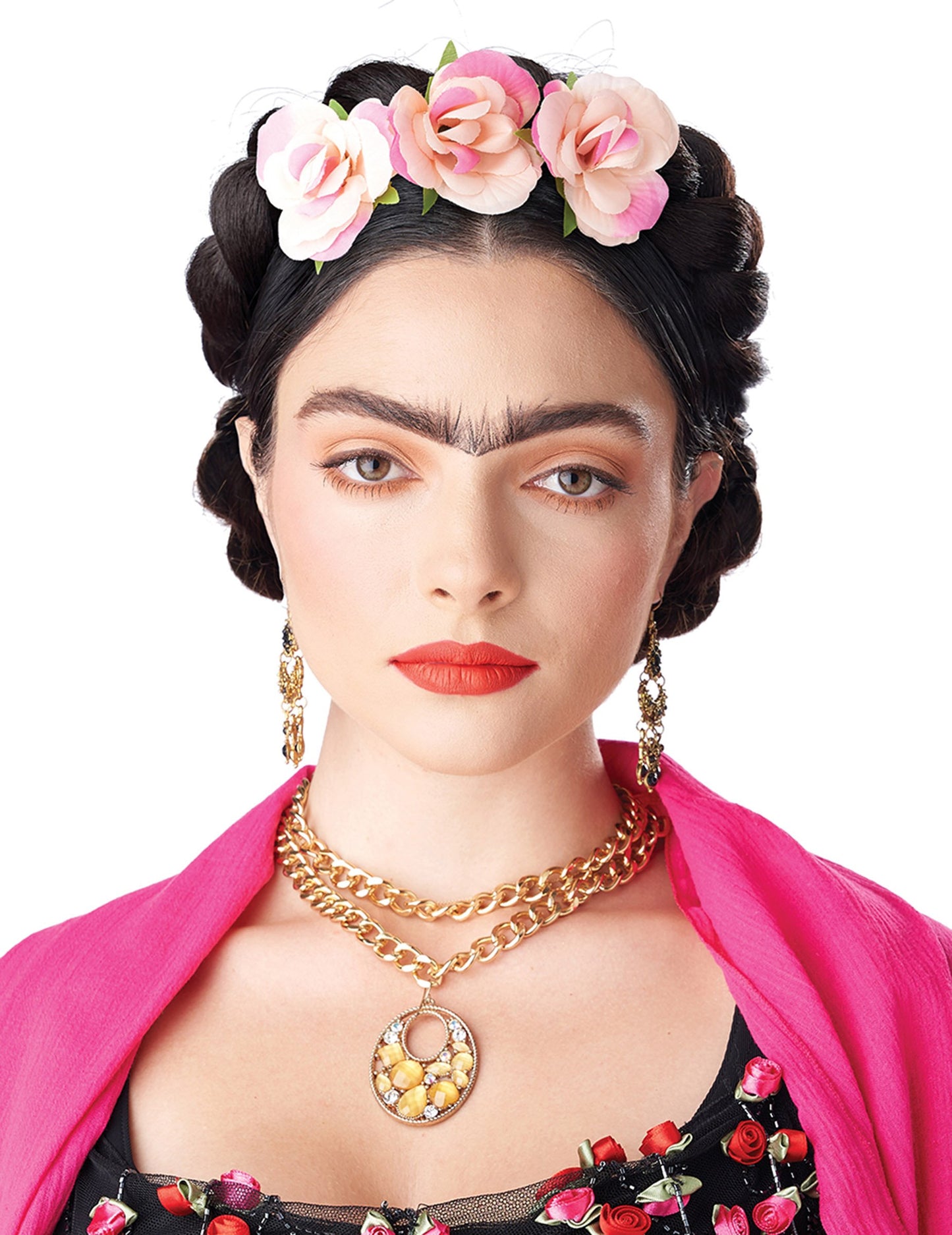 Dámská paruka s květinovým copánkem