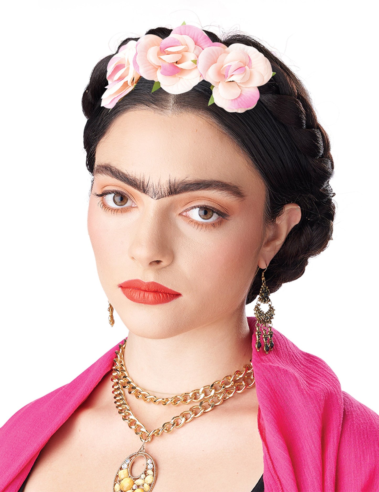 Dámská paruka s květinovým copánkem