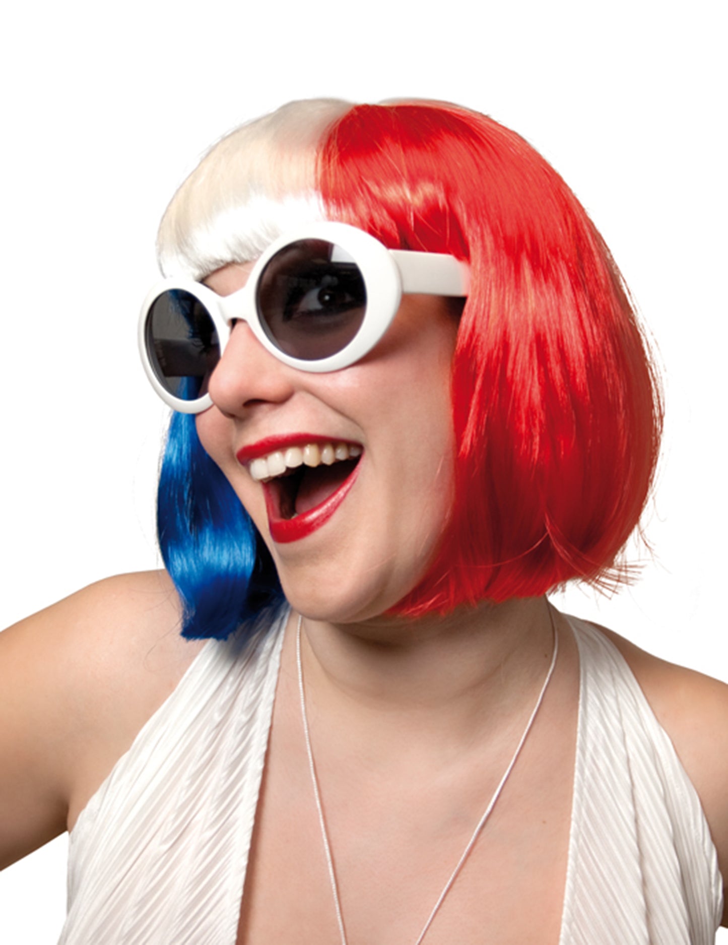 Dámská trikolórní paruka