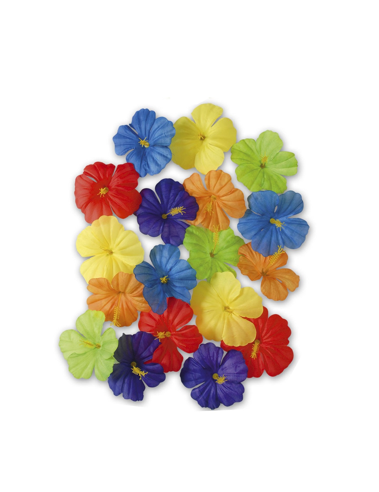 Barevné květiny na dekoraci oslavy z látky