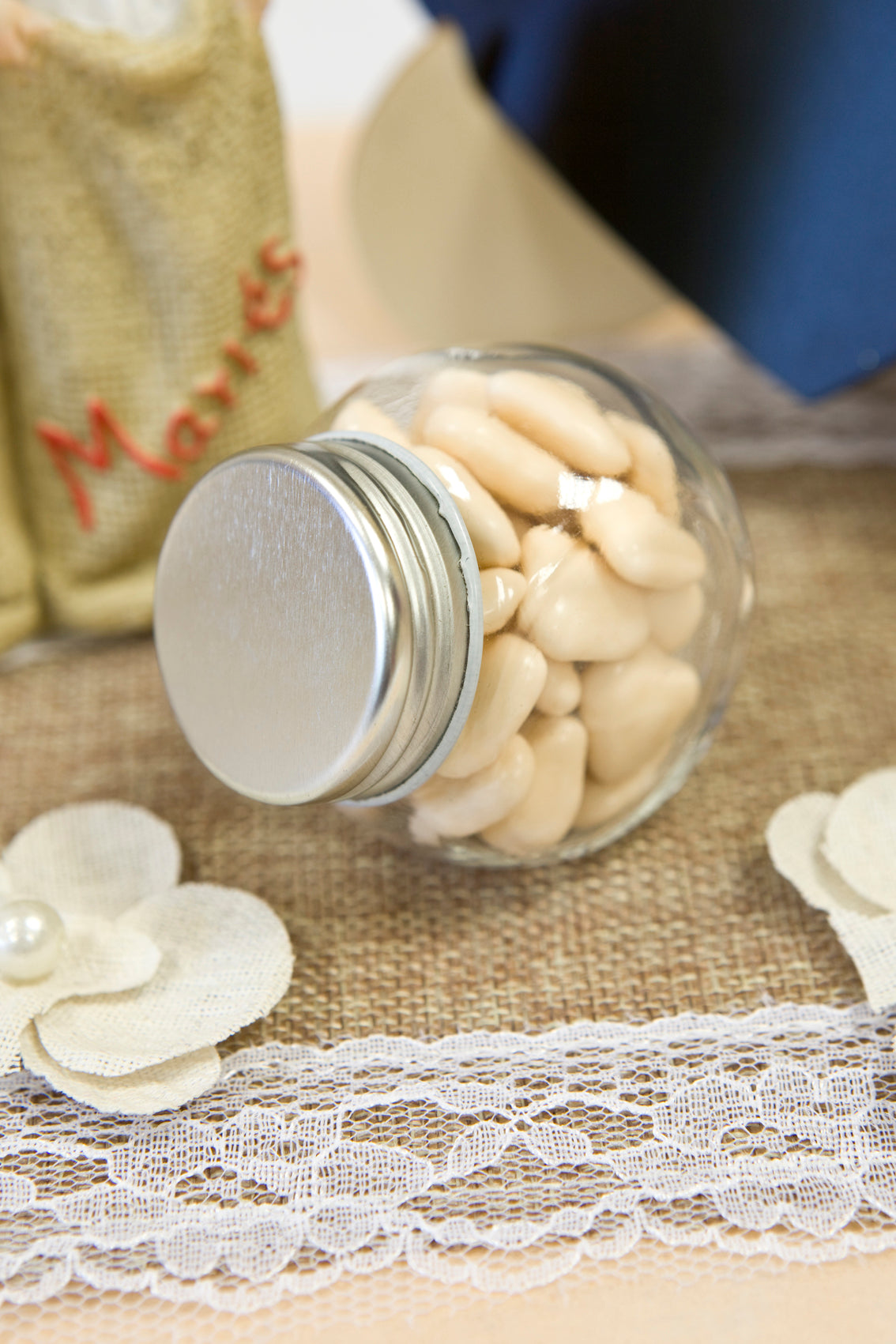 Malá skleněná dóza s ocelovým víčkem 5 cm