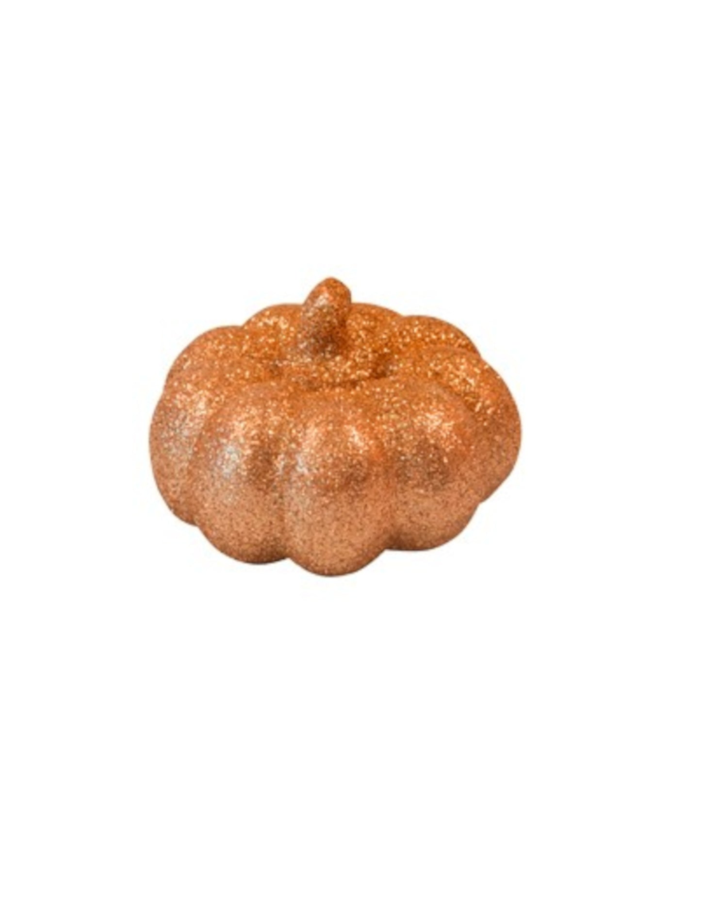 Malá oranžová třpytivá dýně 6,5 cm