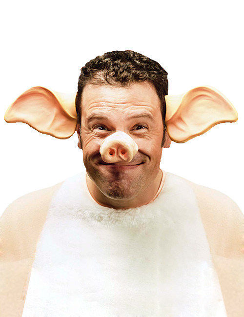 Čelenka s ušima pro dospělé prase