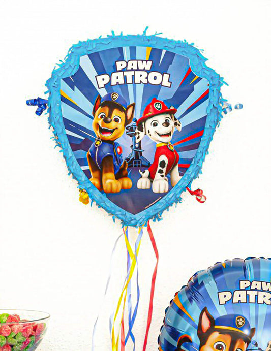 Modrá tahací piñata Tlapková patrola 33 cm x 38 cm x 9 cm