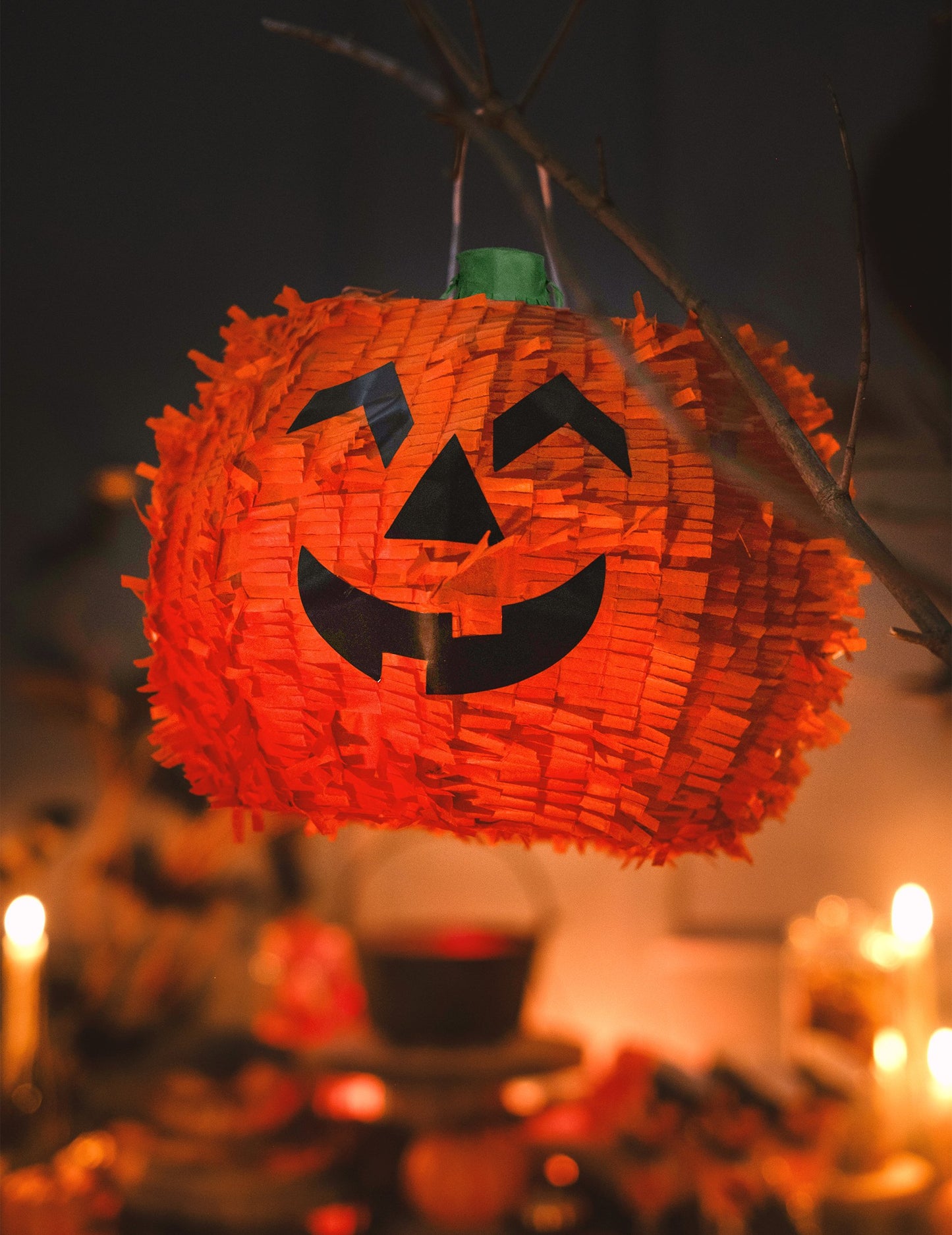 Halloweenská dýňová piñata 32 x 26 cm