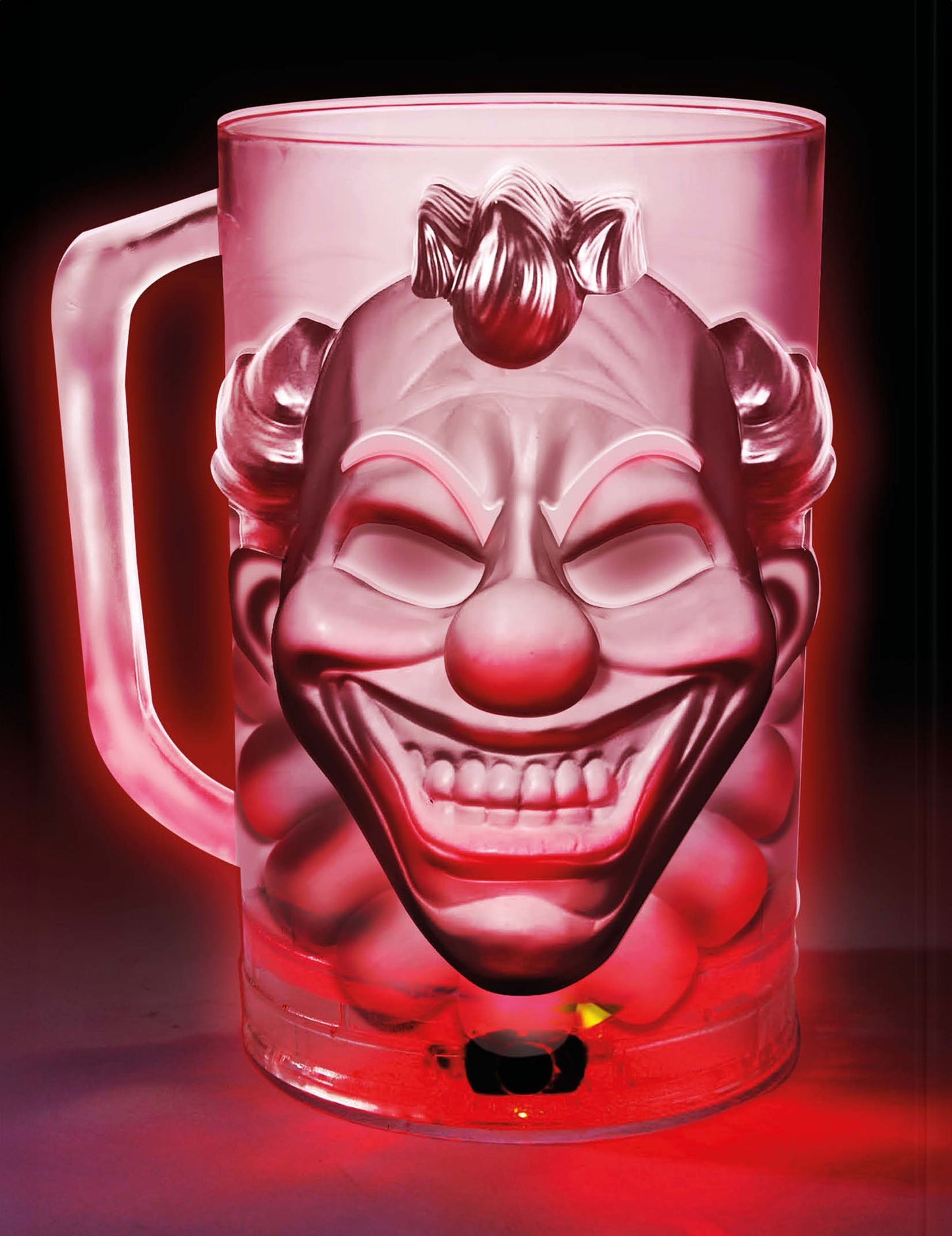 Děsivý klaun půllitr s LED diodou 700ml