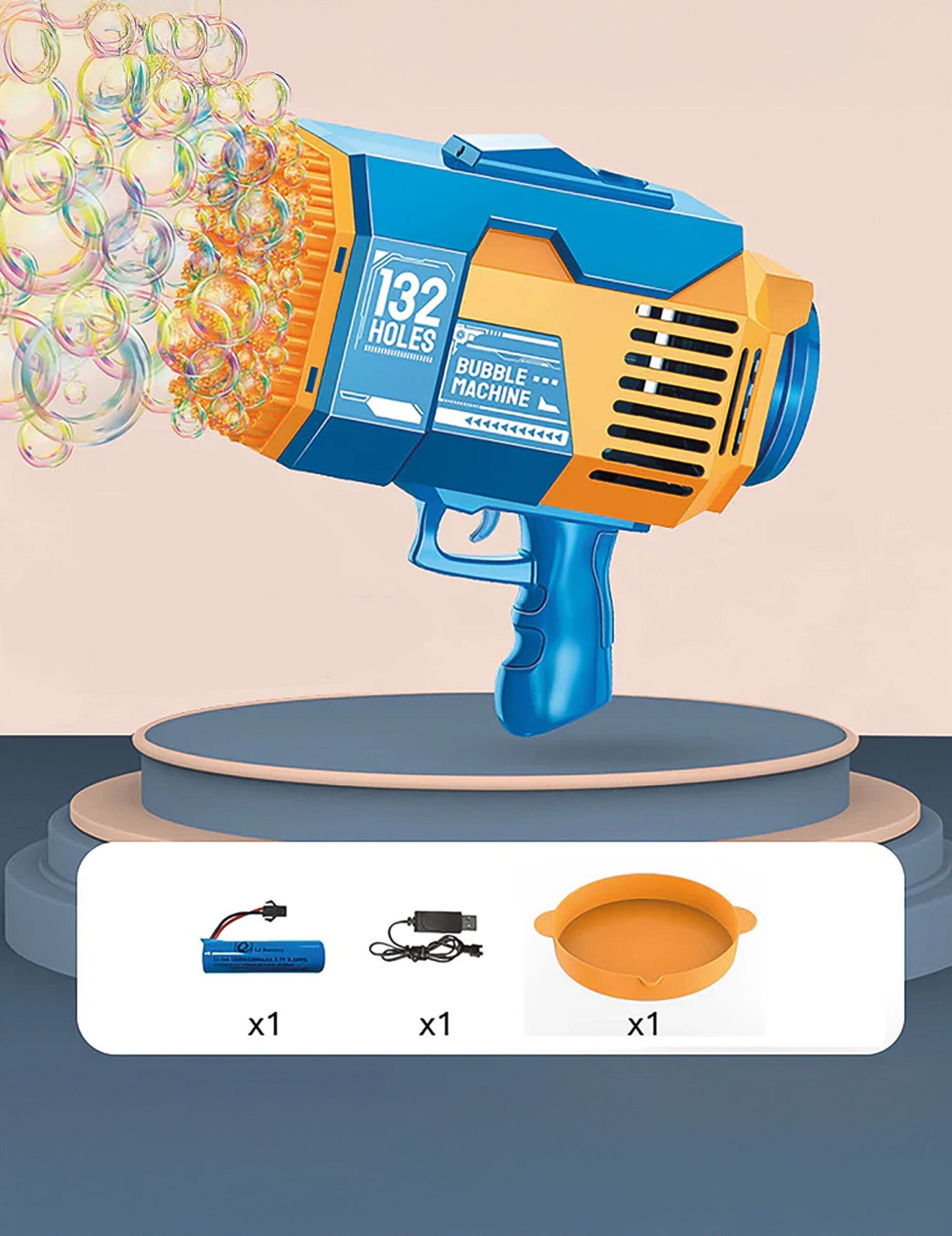 Blue Soap Bubble Gun