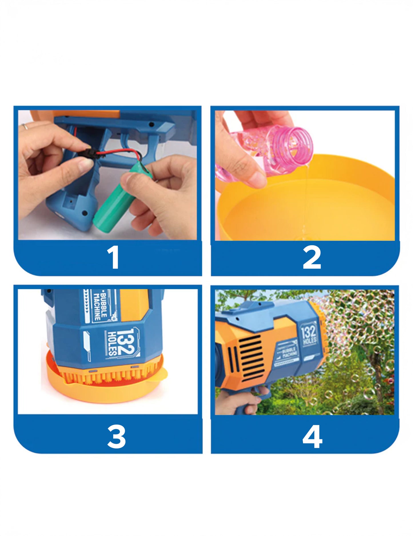 Blue Soap Bubble Gun