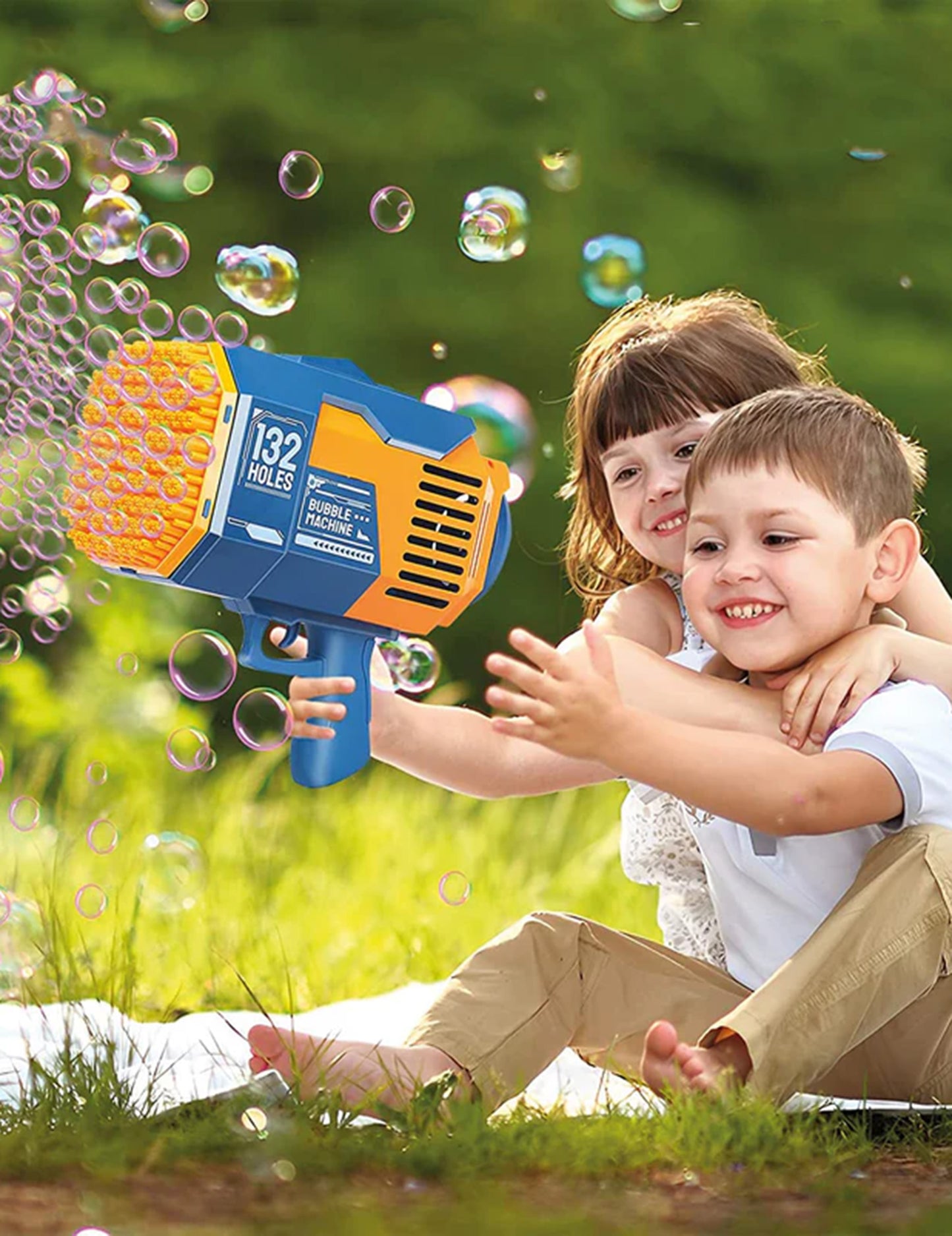 Blue Soap Bubble Gun