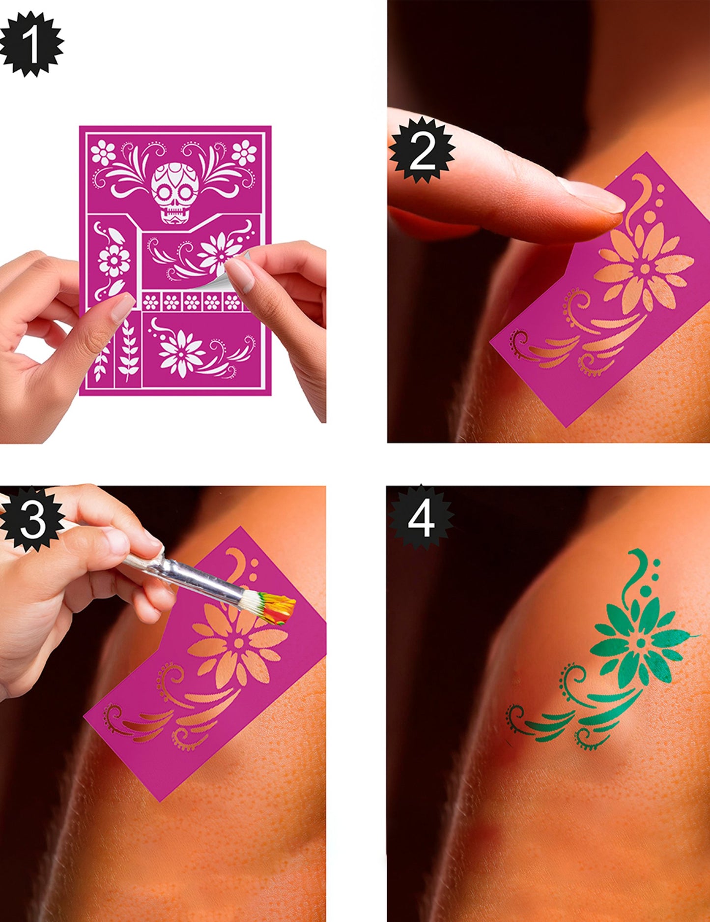 Šablony na líčení pro děti ke Dni mrtvých