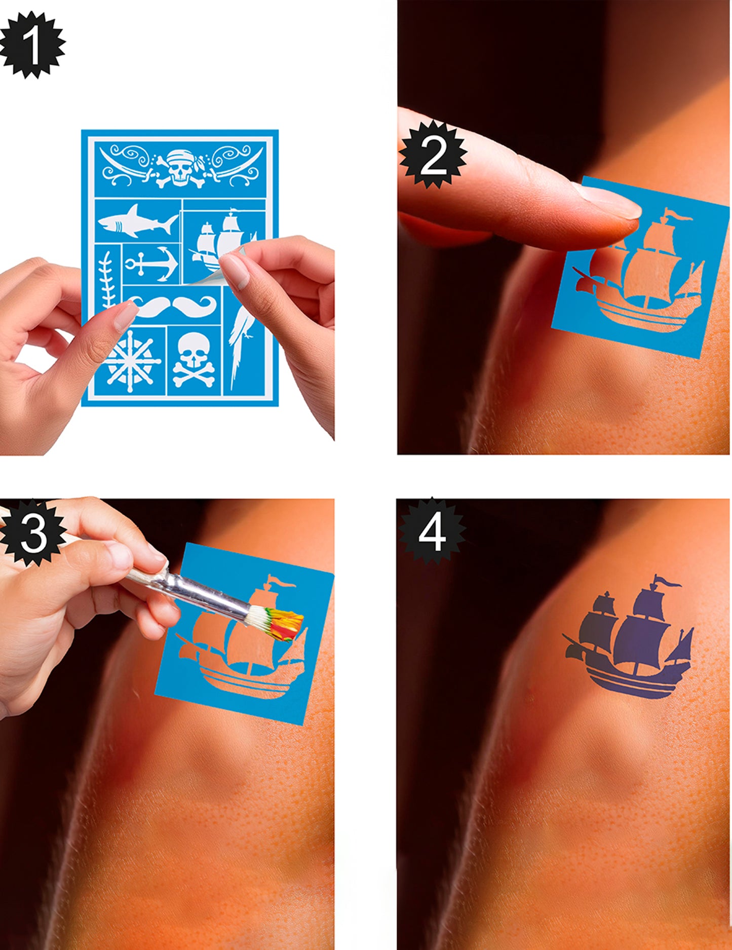 Šablony pro pirátské líčení