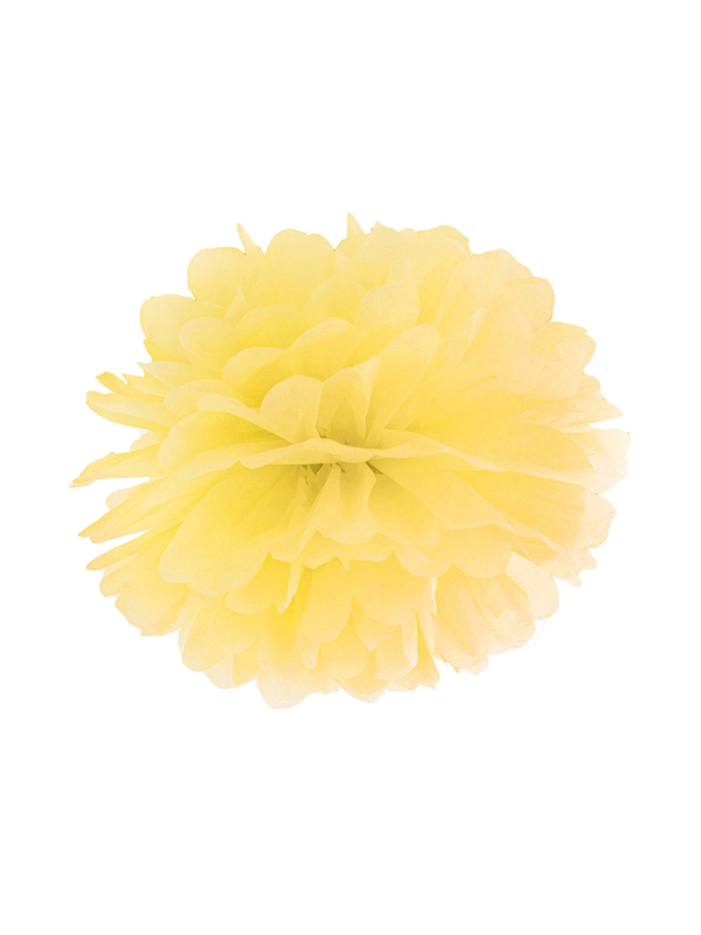 Pompon à suspendre en papier jaune