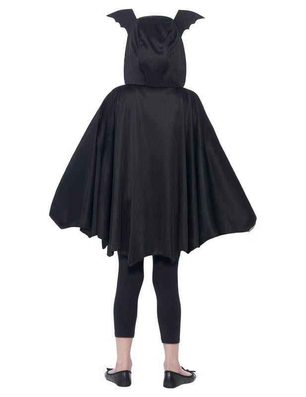 Dětský halloweenský kostým černého netopýřího ponča
