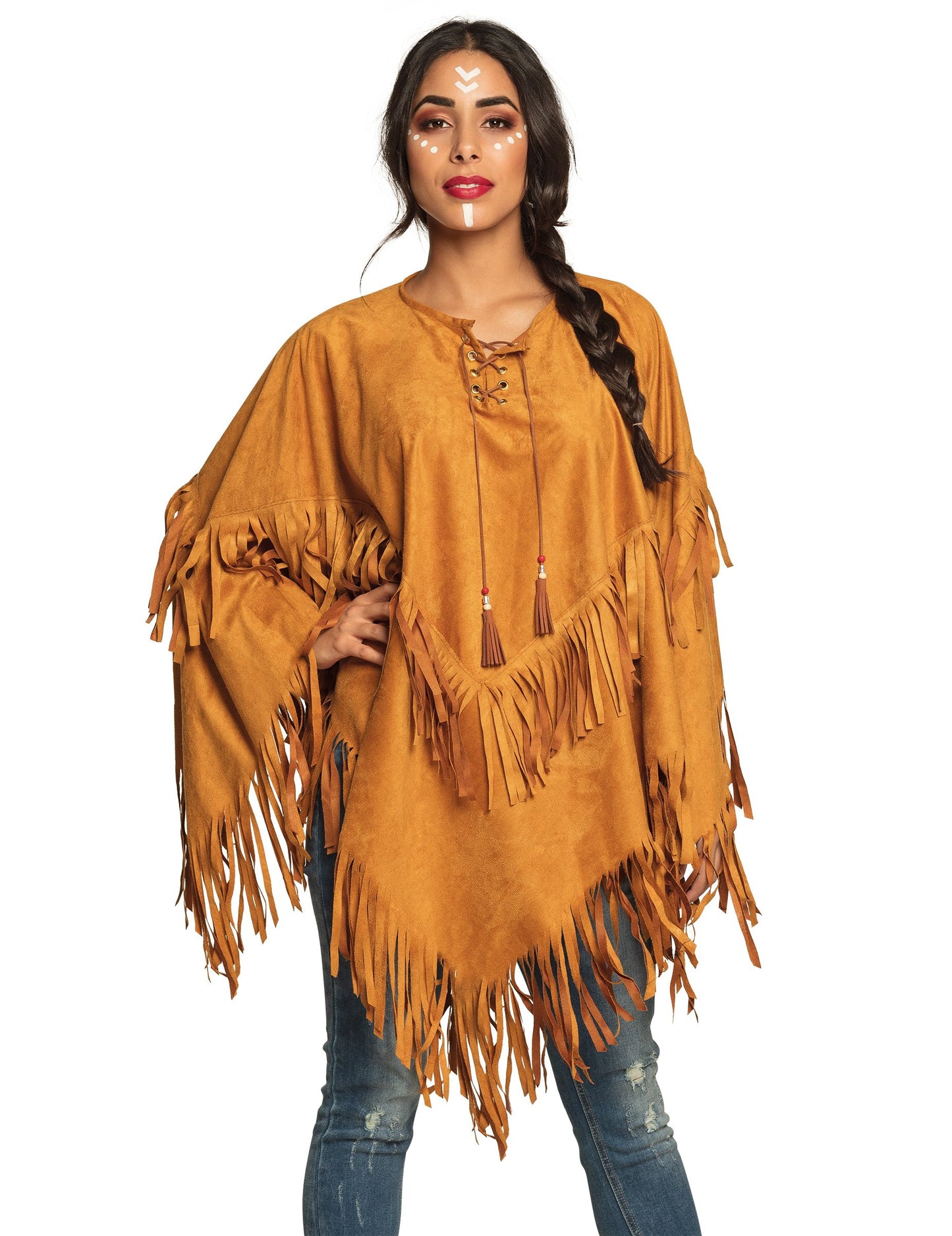 Indian Poncho s hnědými ženami