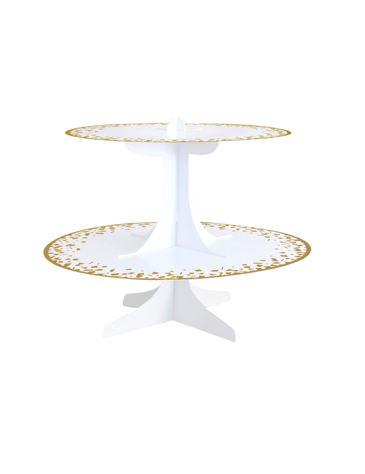 Bílo-zlatý kartonový stojan na muffiny 31 x 24 cm