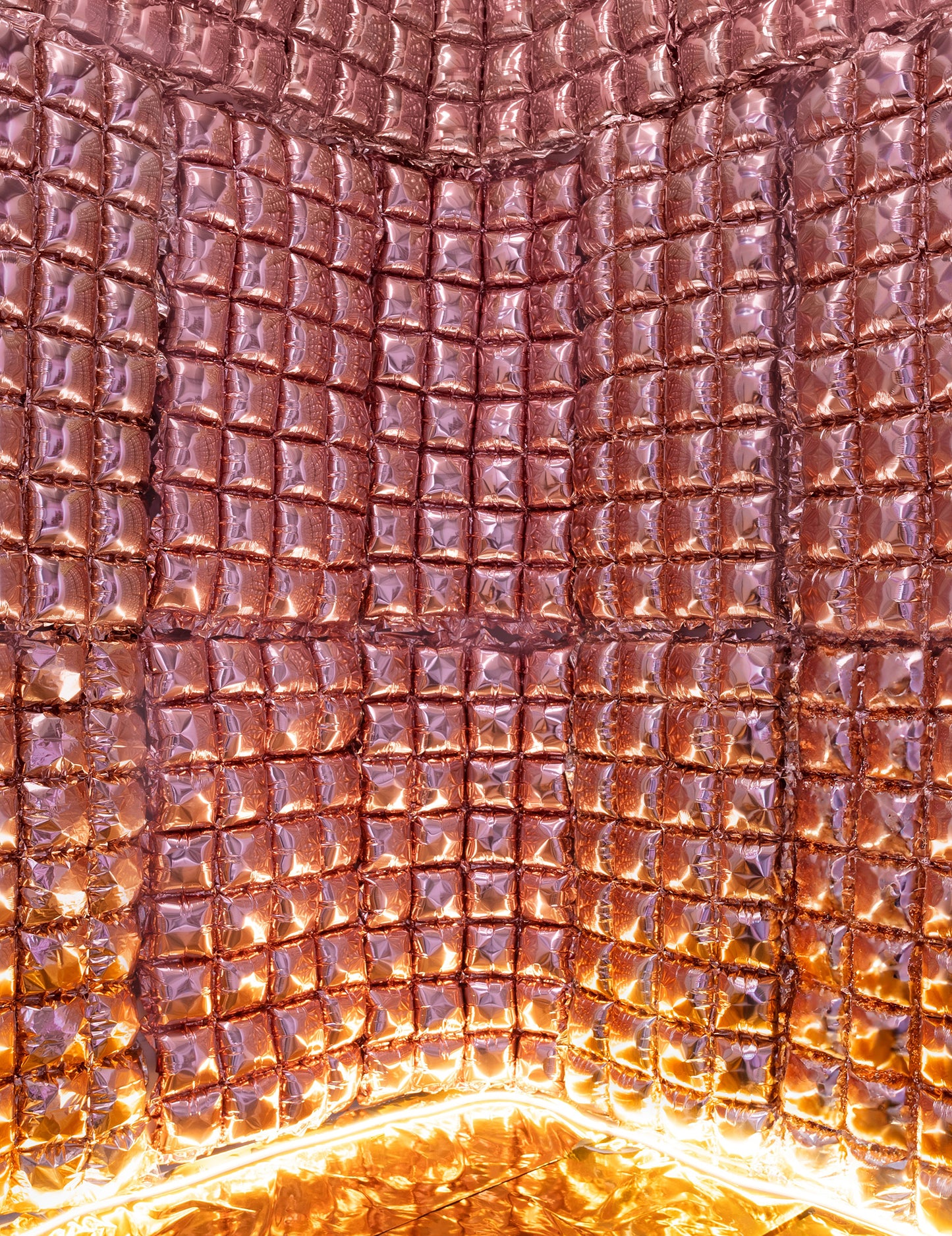 Růžovo-zlatý balónkový závěs 55 x 110 cm