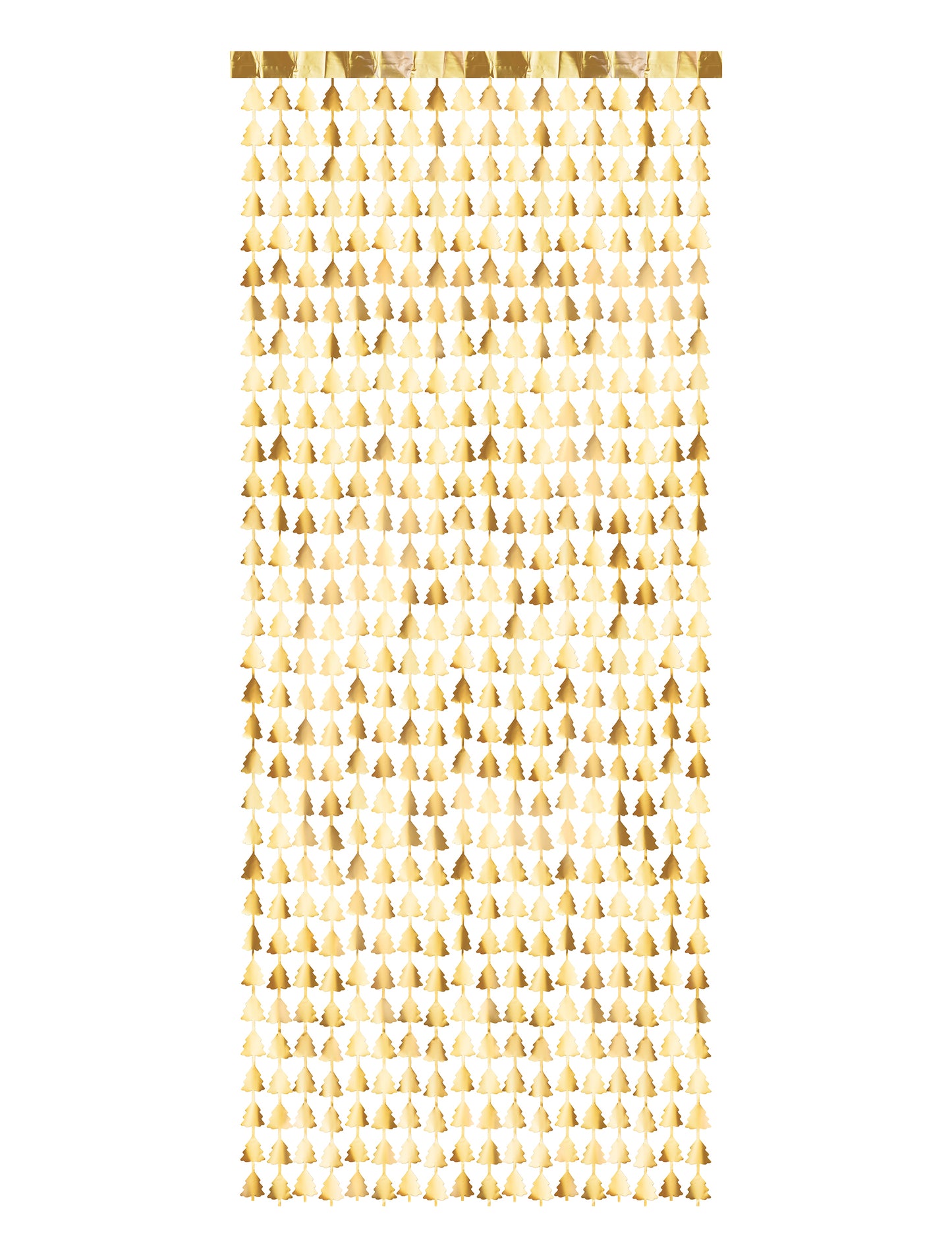 Závěs z třpytivých nití se zlatými jedlemi 100 x 245 cm