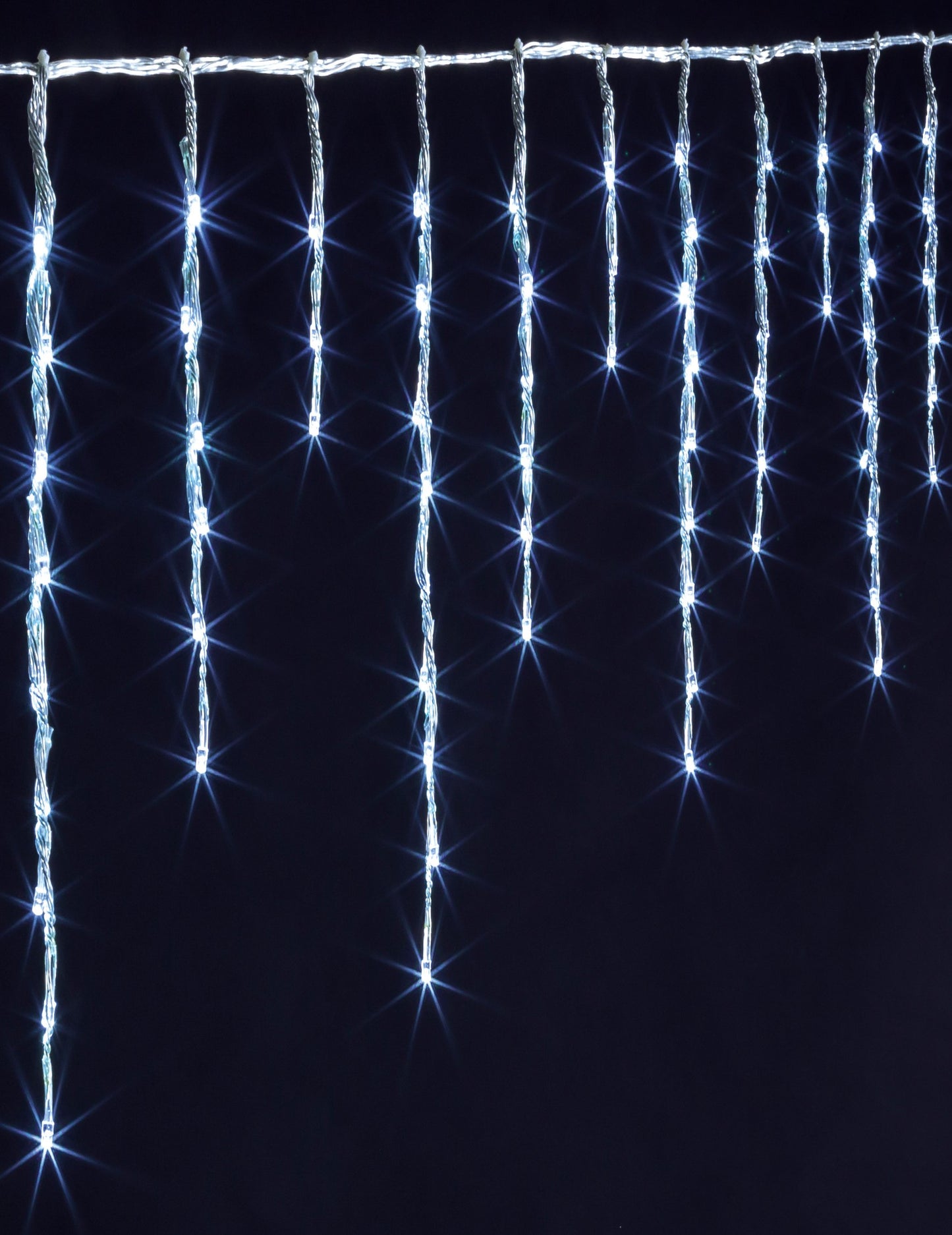 Světelný venkovní závěs 120 led 200 cm efekt sněžení