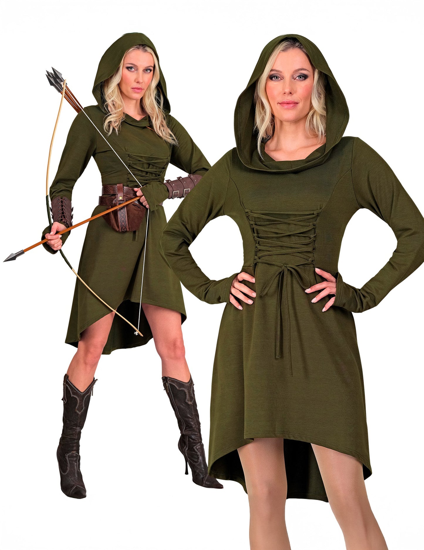 Robe gothique médiévale verte femme